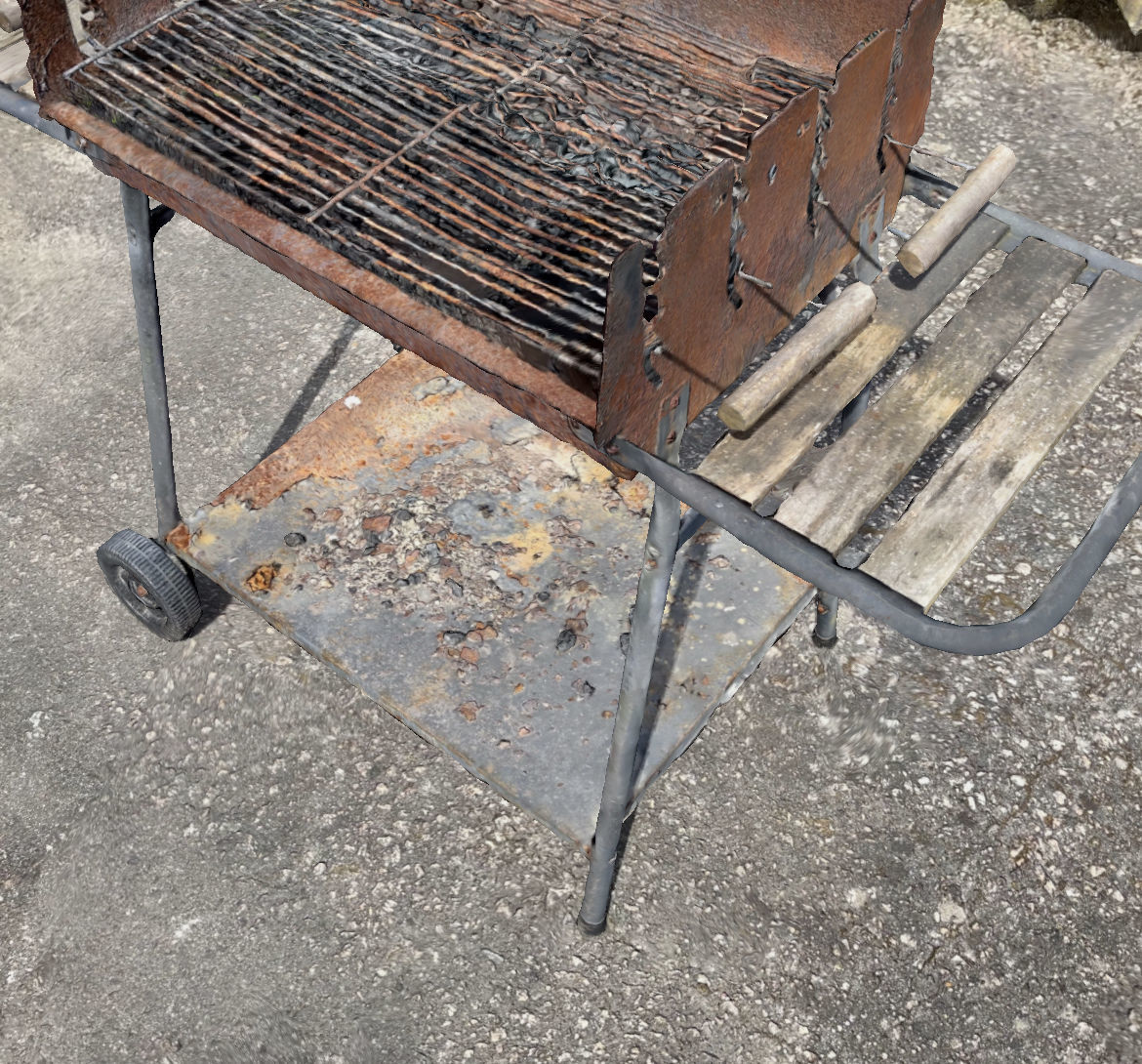 Barbecue in the yard 3D print model_9
