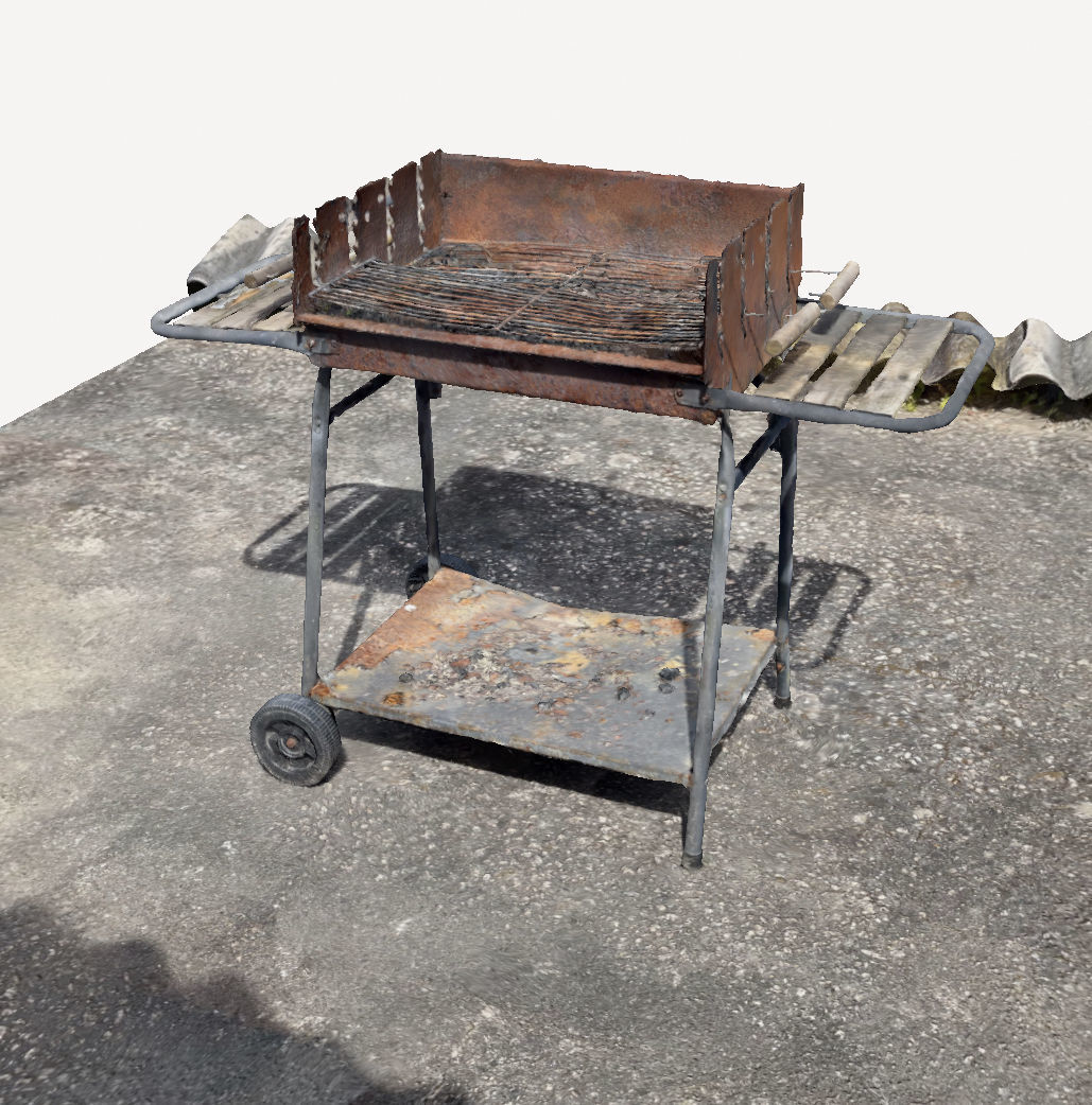 Barbecue in the yard 3D print model_11