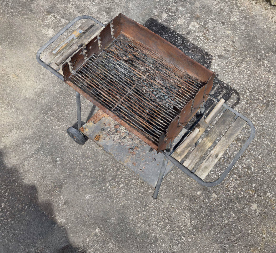 Barbecue in the yard 3D print model_7
