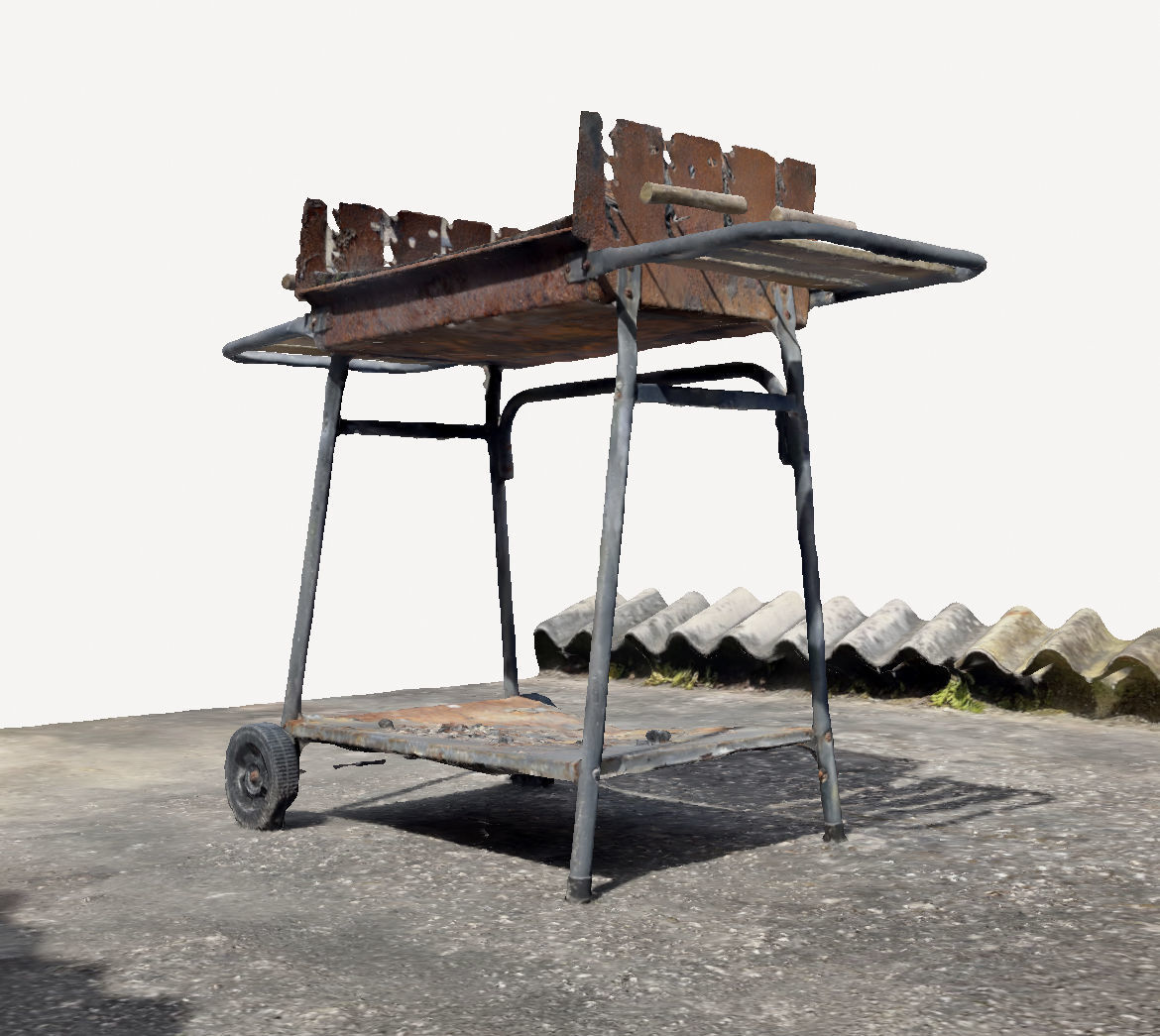 Barbecue in the yard 3D print model_3