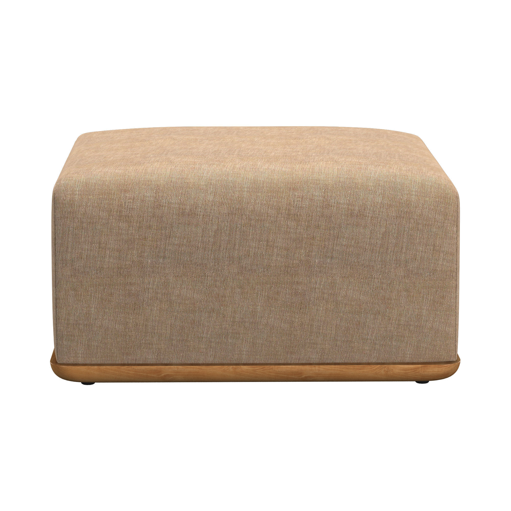 TRELICA TEAK MODULAR OTTOMAN 3D model_2