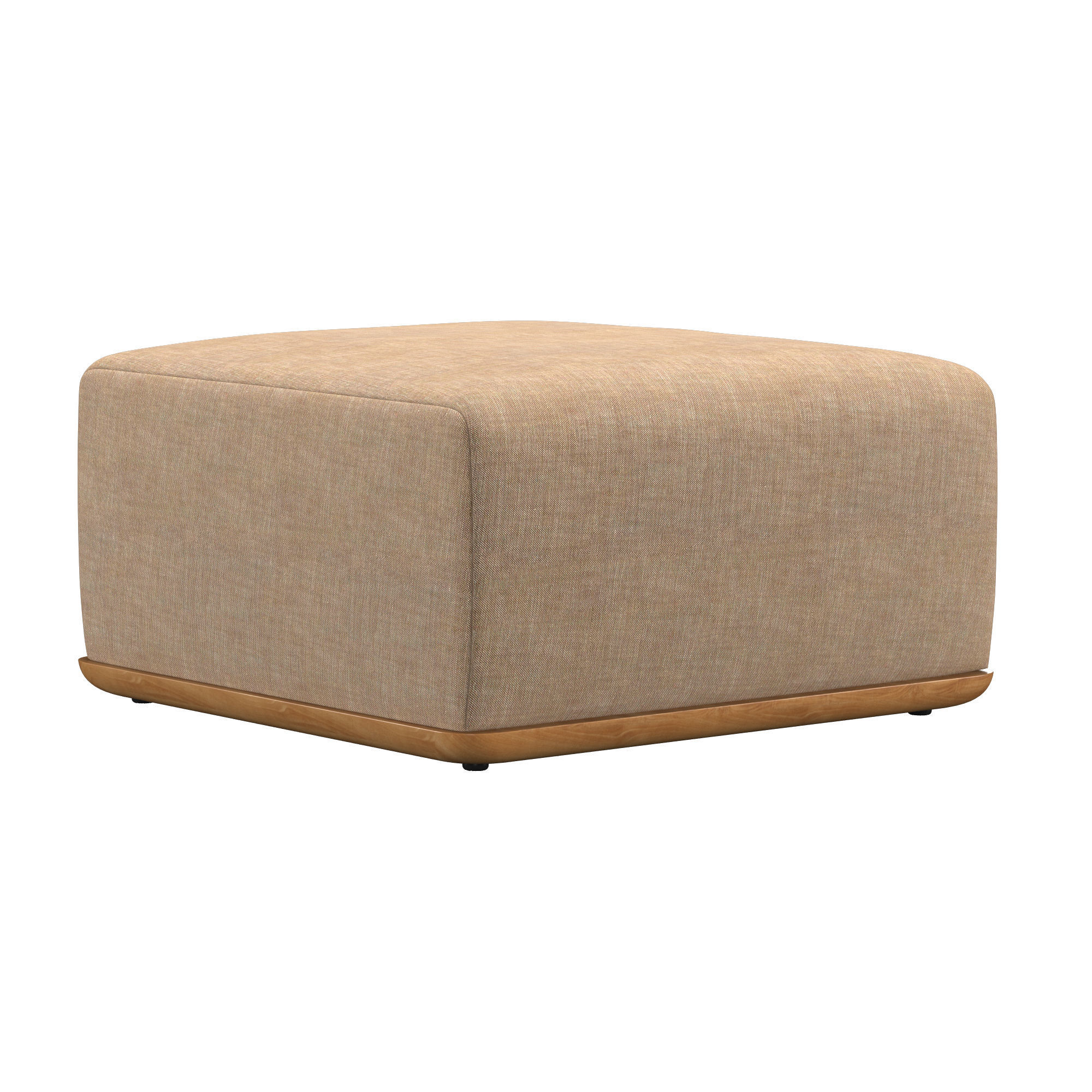 TRELICA TEAK MODULAR OTTOMAN 3D model_1