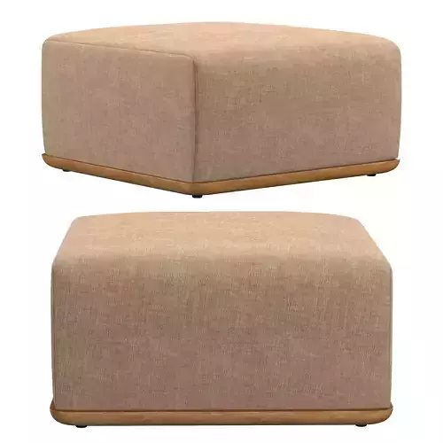 TRELICA TEAK MODULAR OTTOMAN 3D model