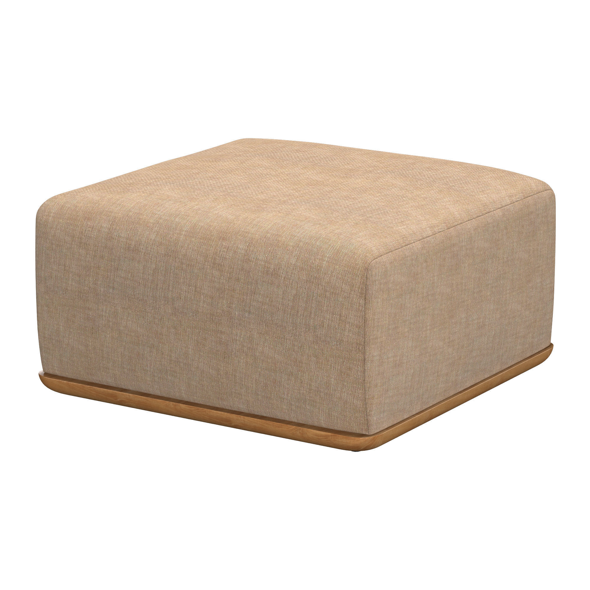TRELICA TEAK MODULAR OTTOMAN 3D model_3