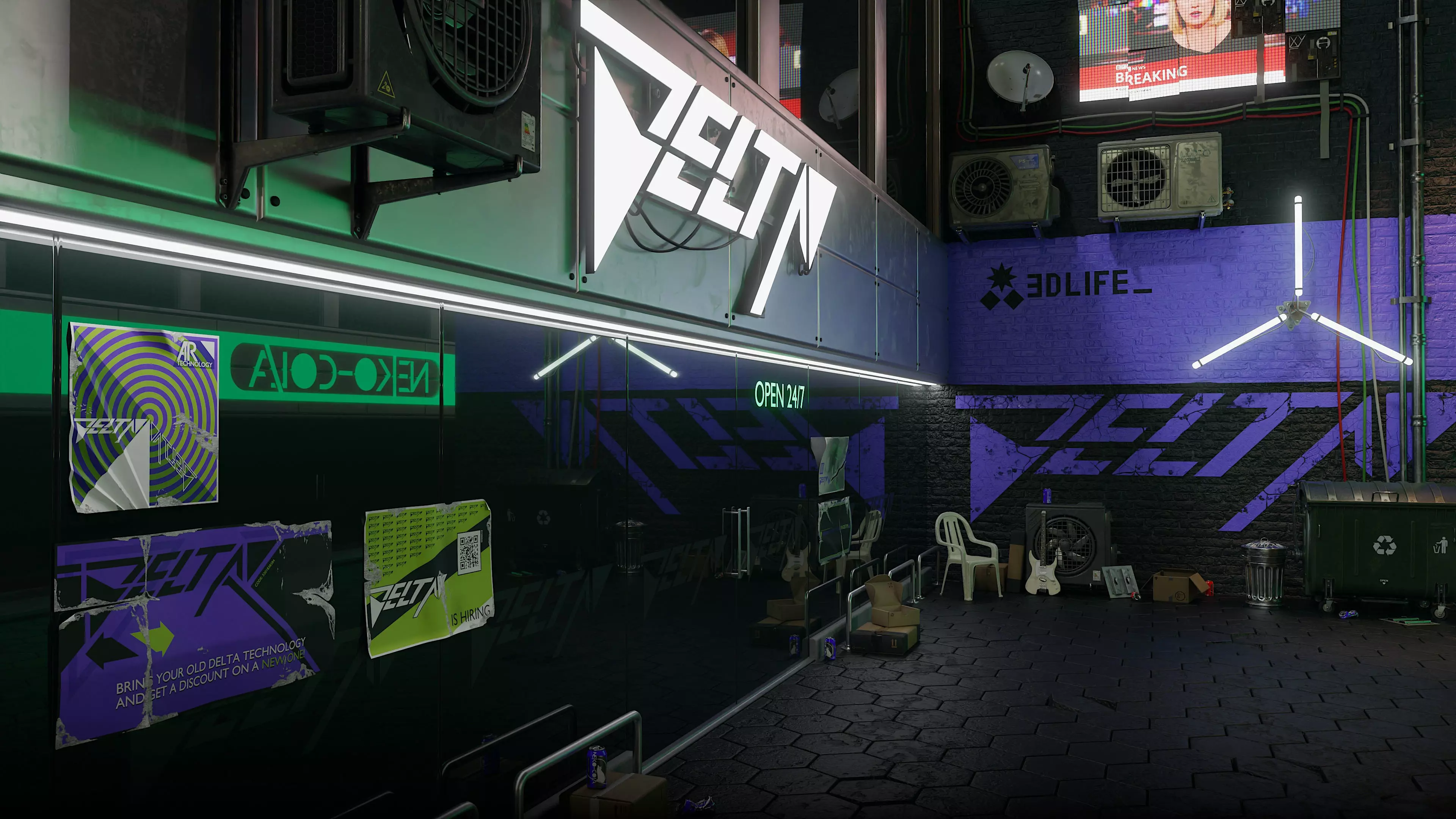 Cyberpunk environment 3D Model Collection_0