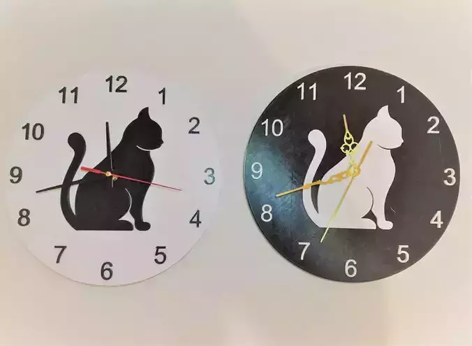 Horloge chat