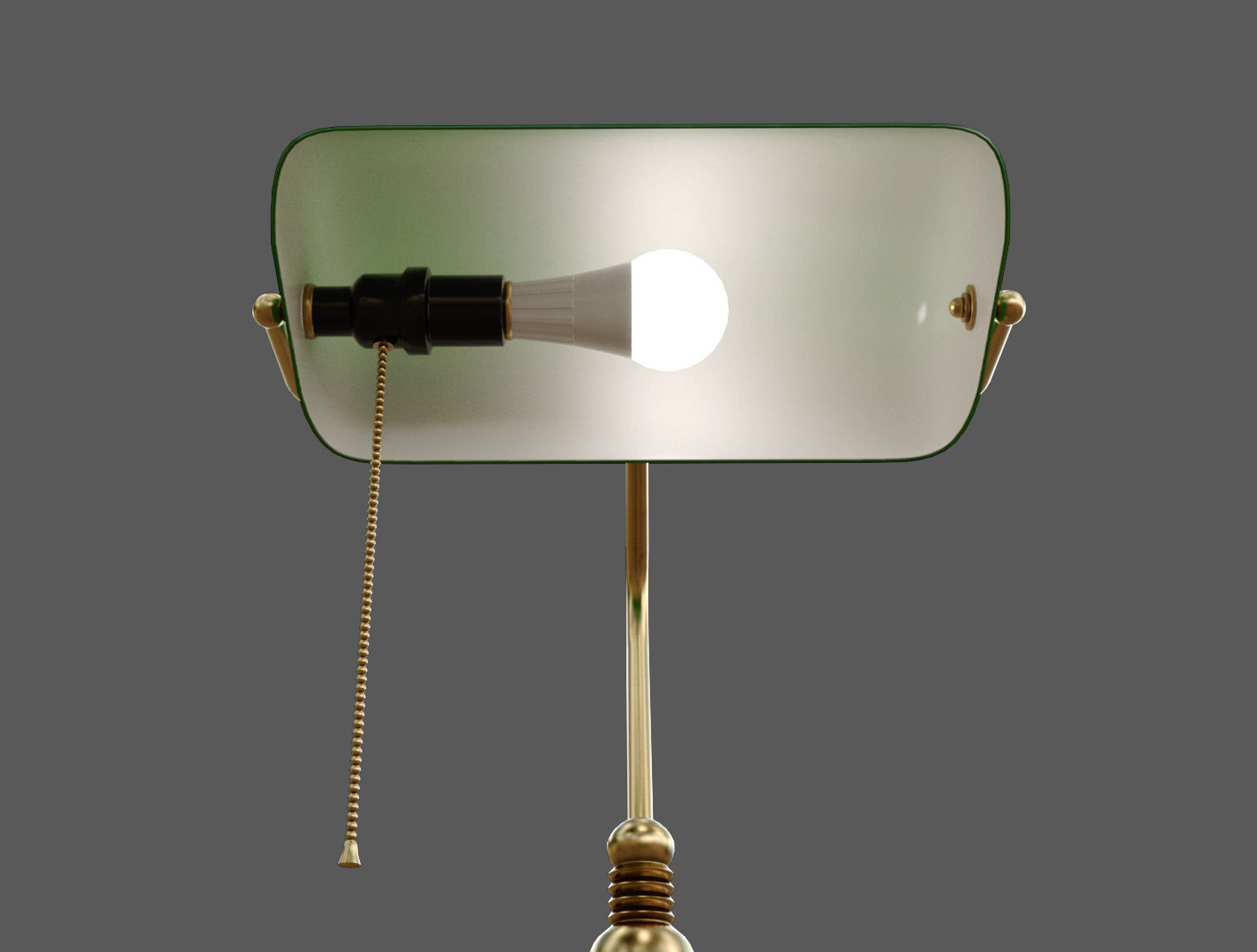 Bankers table Lamp PBR Low-poly 3D model_6