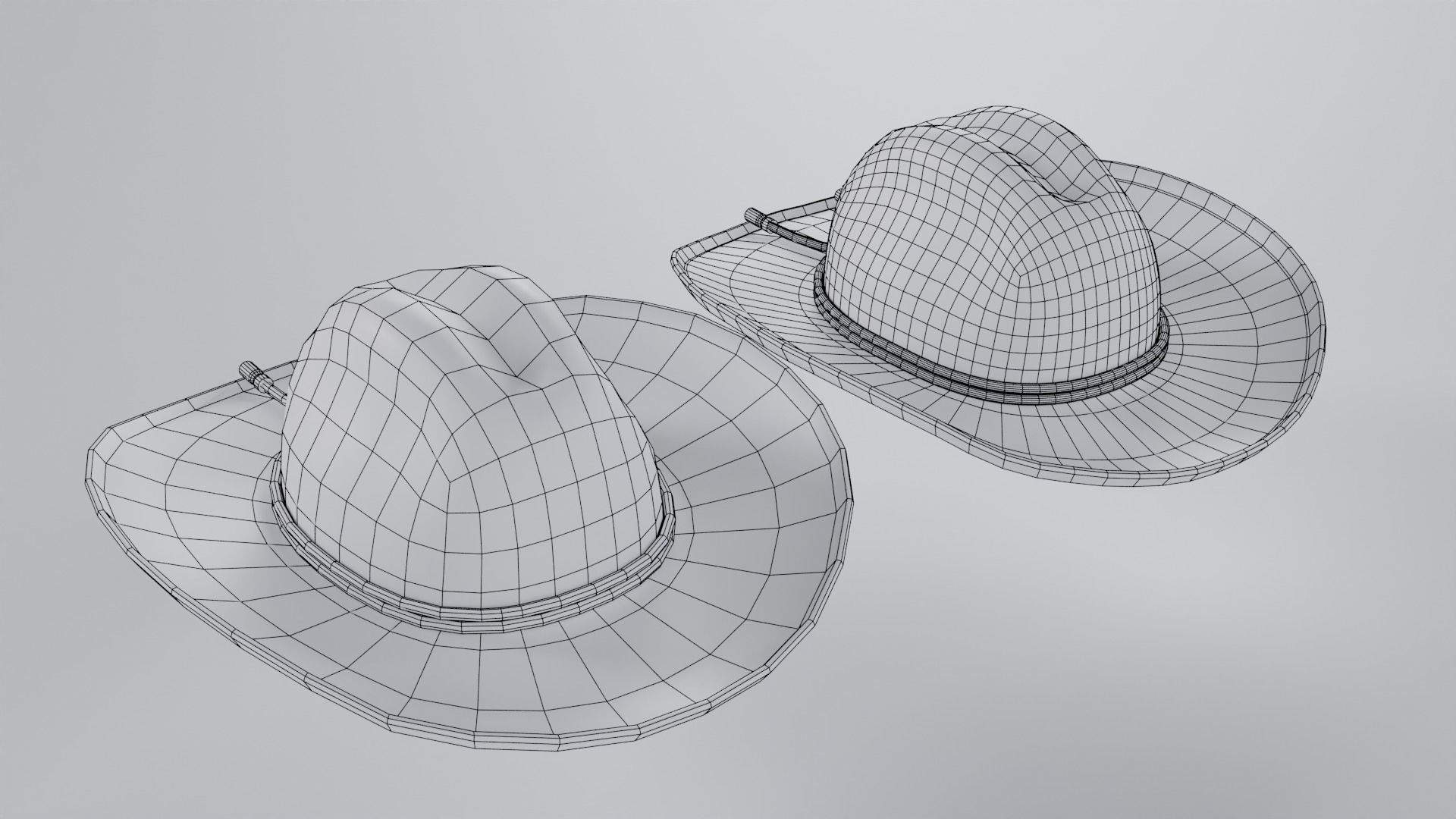 Sheriff Hat with Star PBR Low-poly 3D model_29