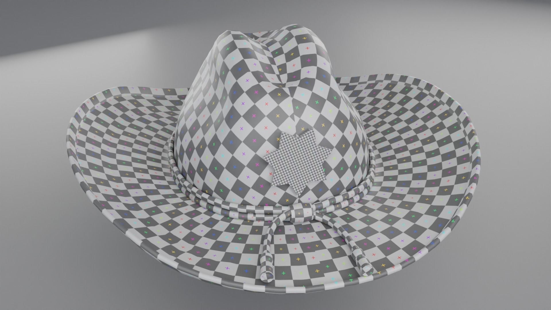 Sheriff Hat with Star PBR Low-poly 3D model_23