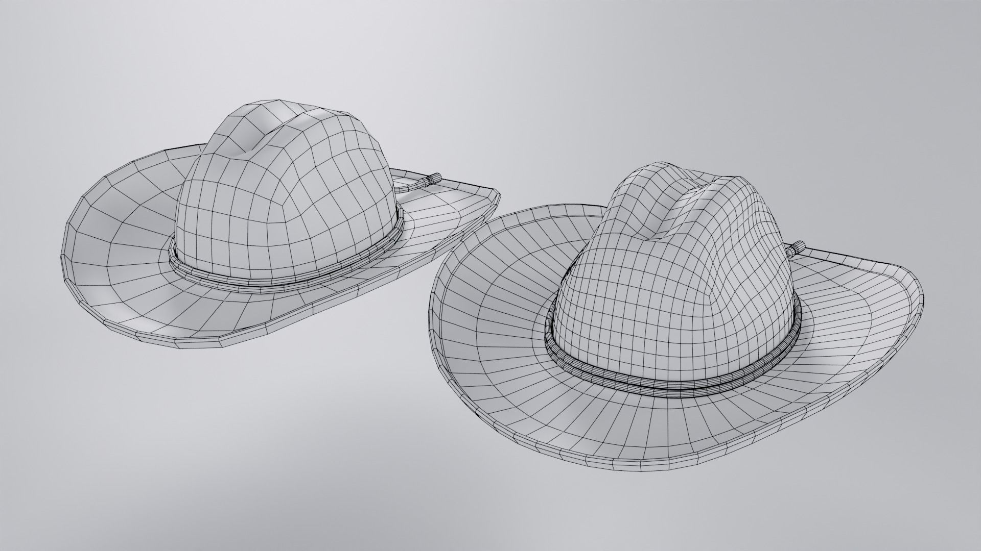 Sheriff Hat with Star PBR Low-poly 3D model_30