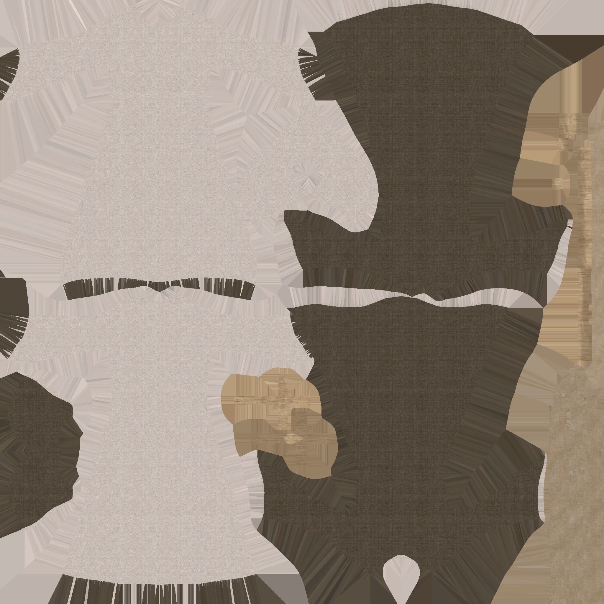 Priest Outfit A09 Full White - Character Clothing Design Low-poly 3D model_27