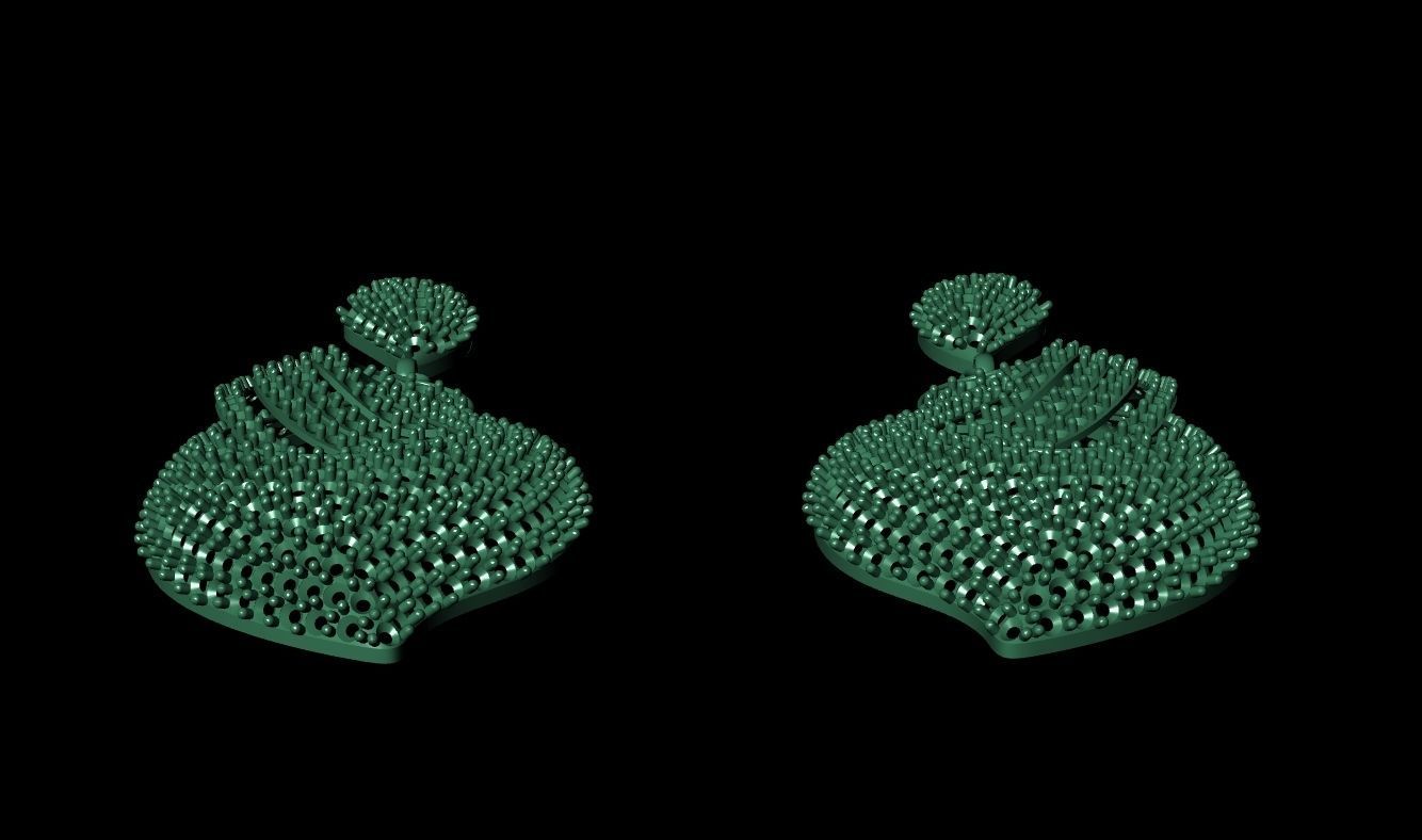 Diamond earrings 3D print model_5