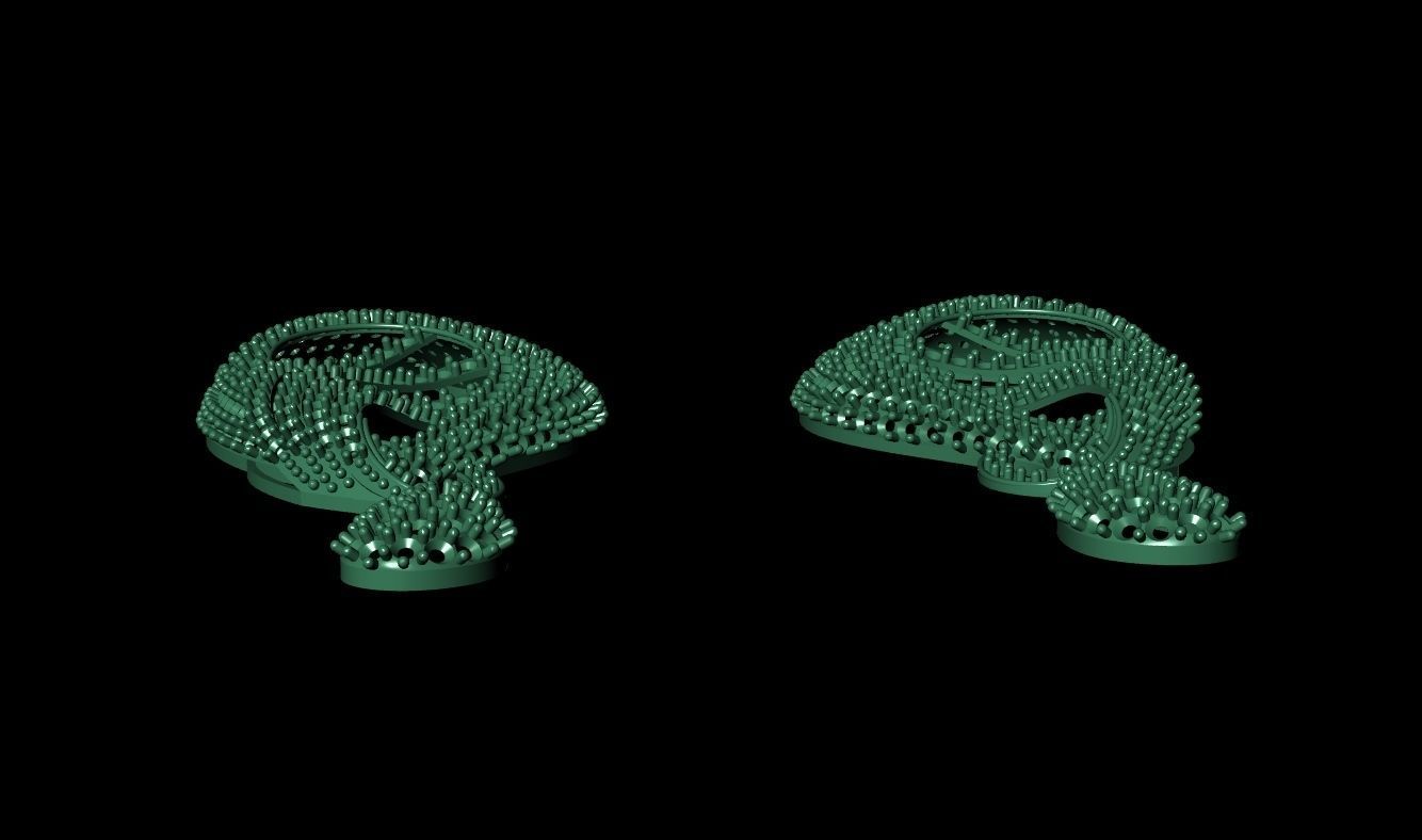 Diamond earrings 3D print model_10