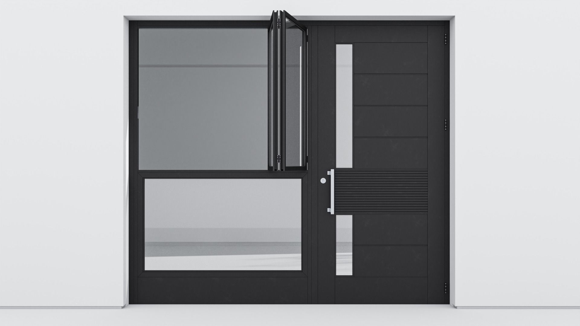 Aluminium door 260 3D model_1