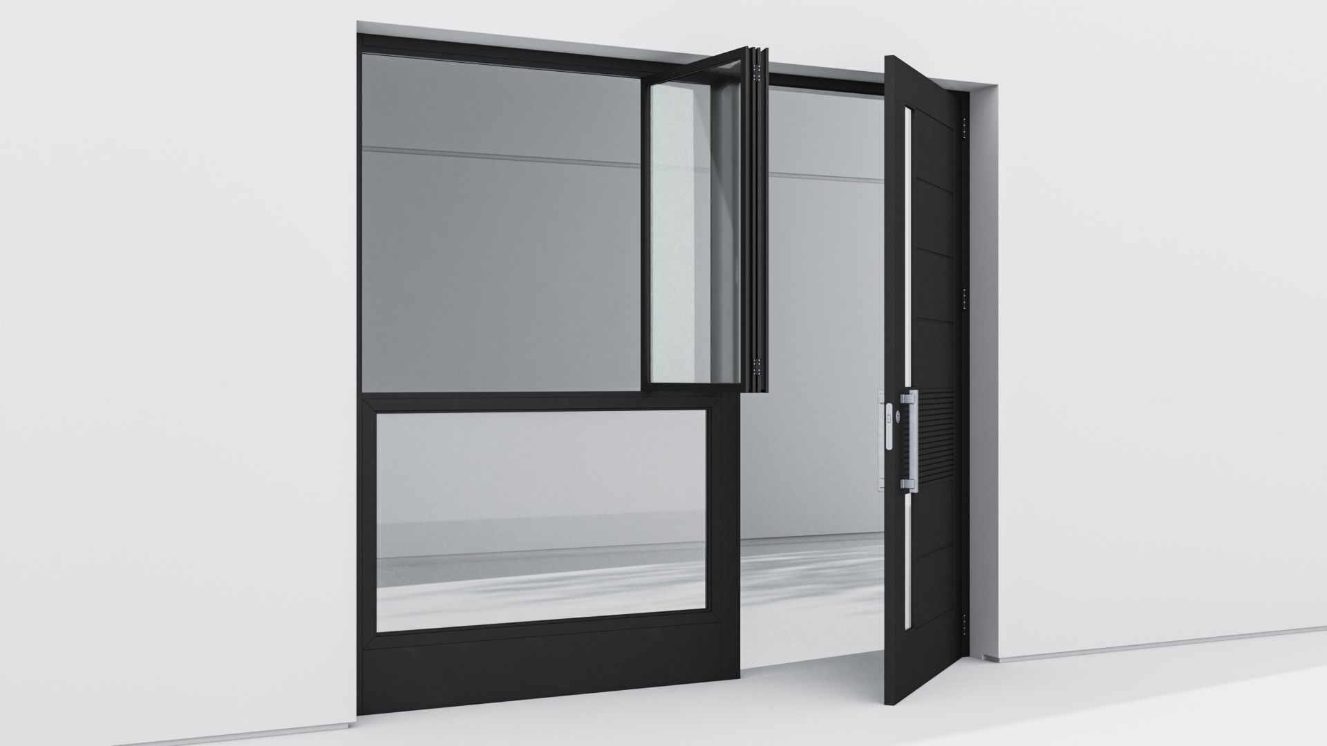Aluminium door 260 3D model_3