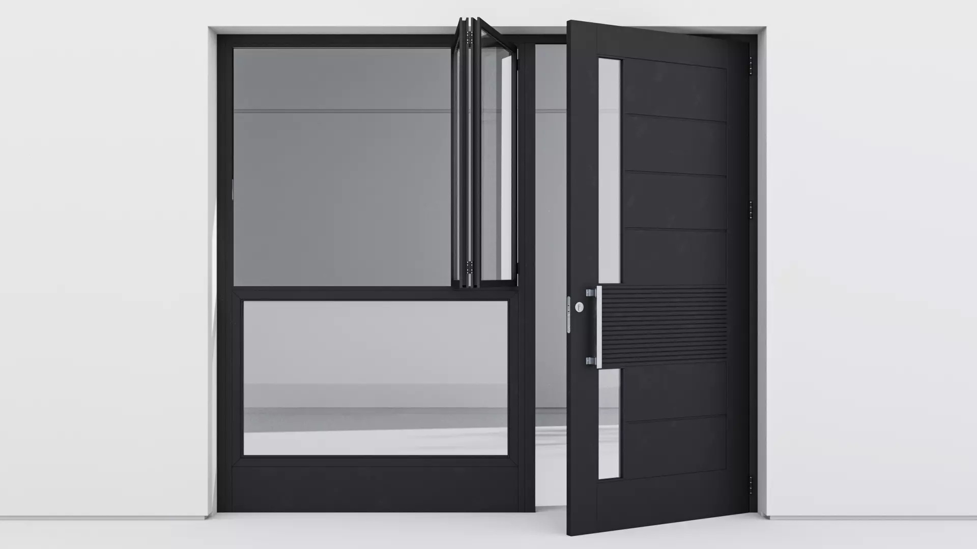 Aluminium door 260 3D model_0
