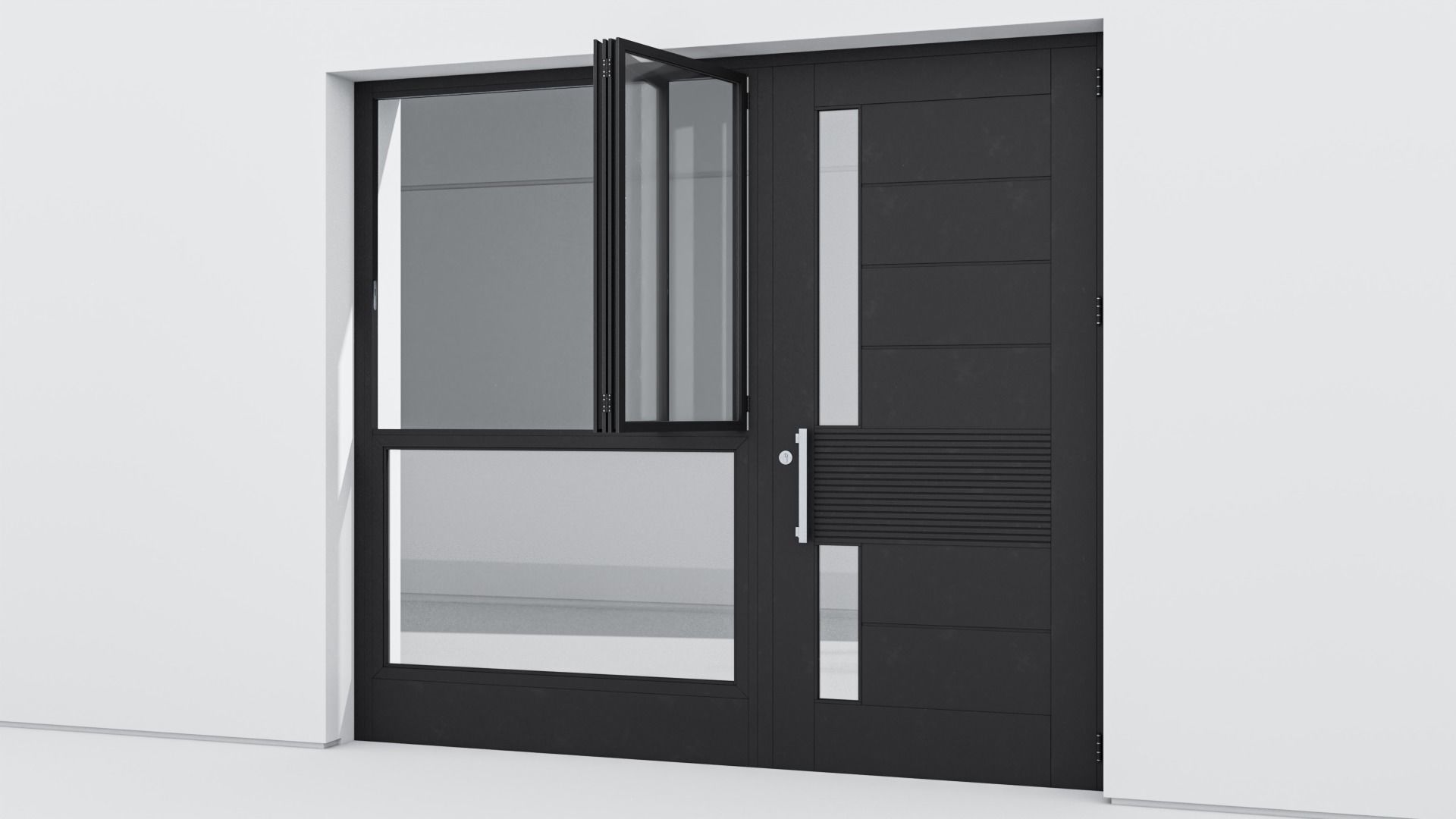 Aluminium door 260 3D model_2