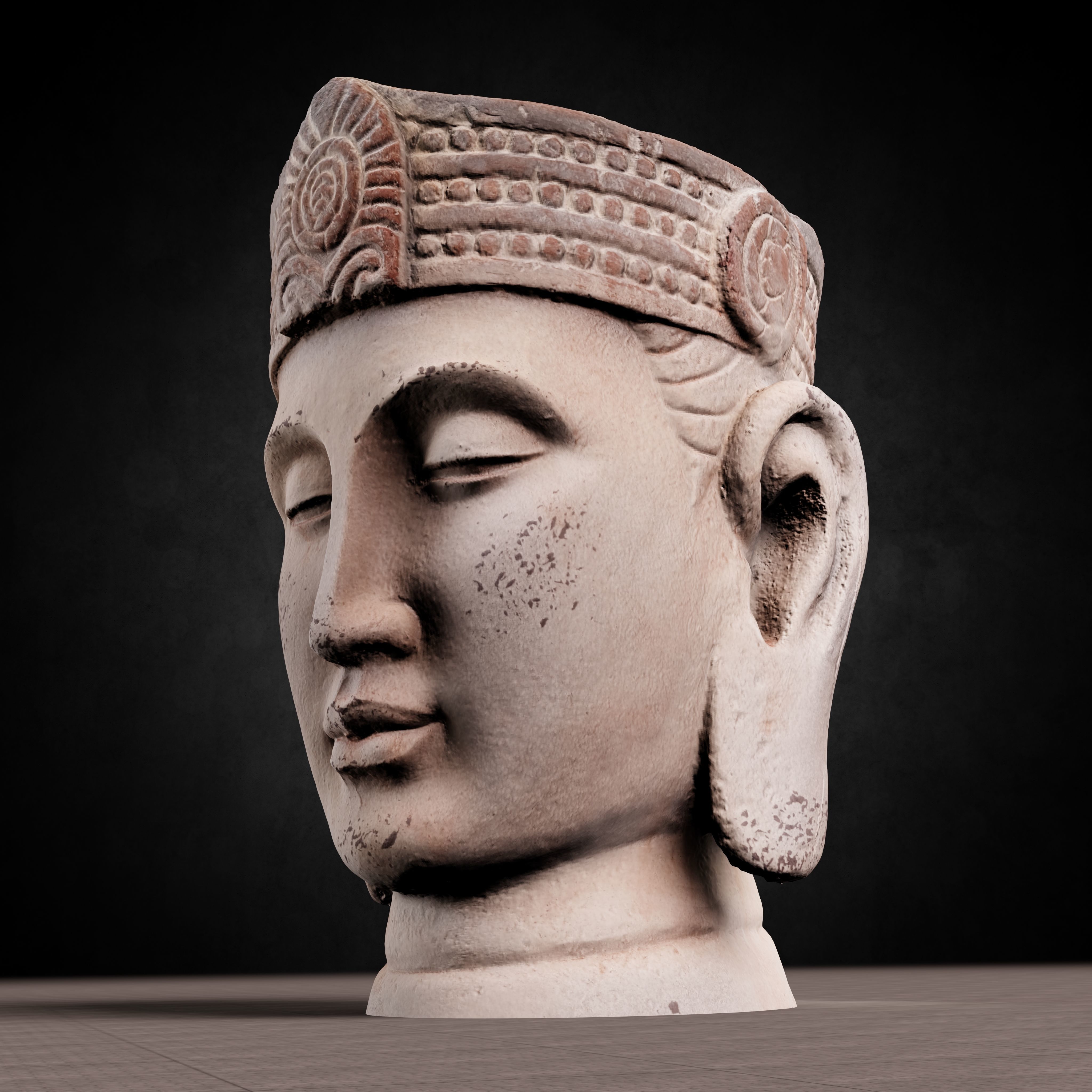 Buddha Photorealistic PBR Low-poly 3D model_20