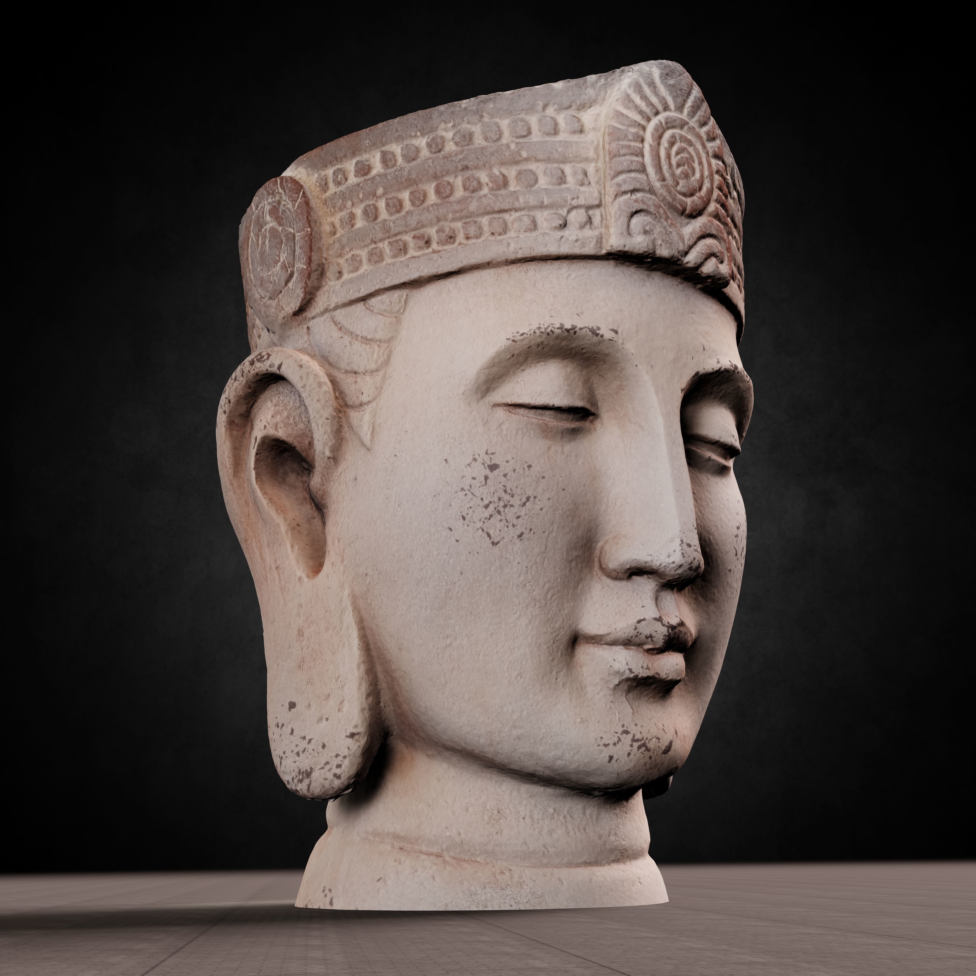 Buddha Photorealistic PBR Low-poly 3D model_56