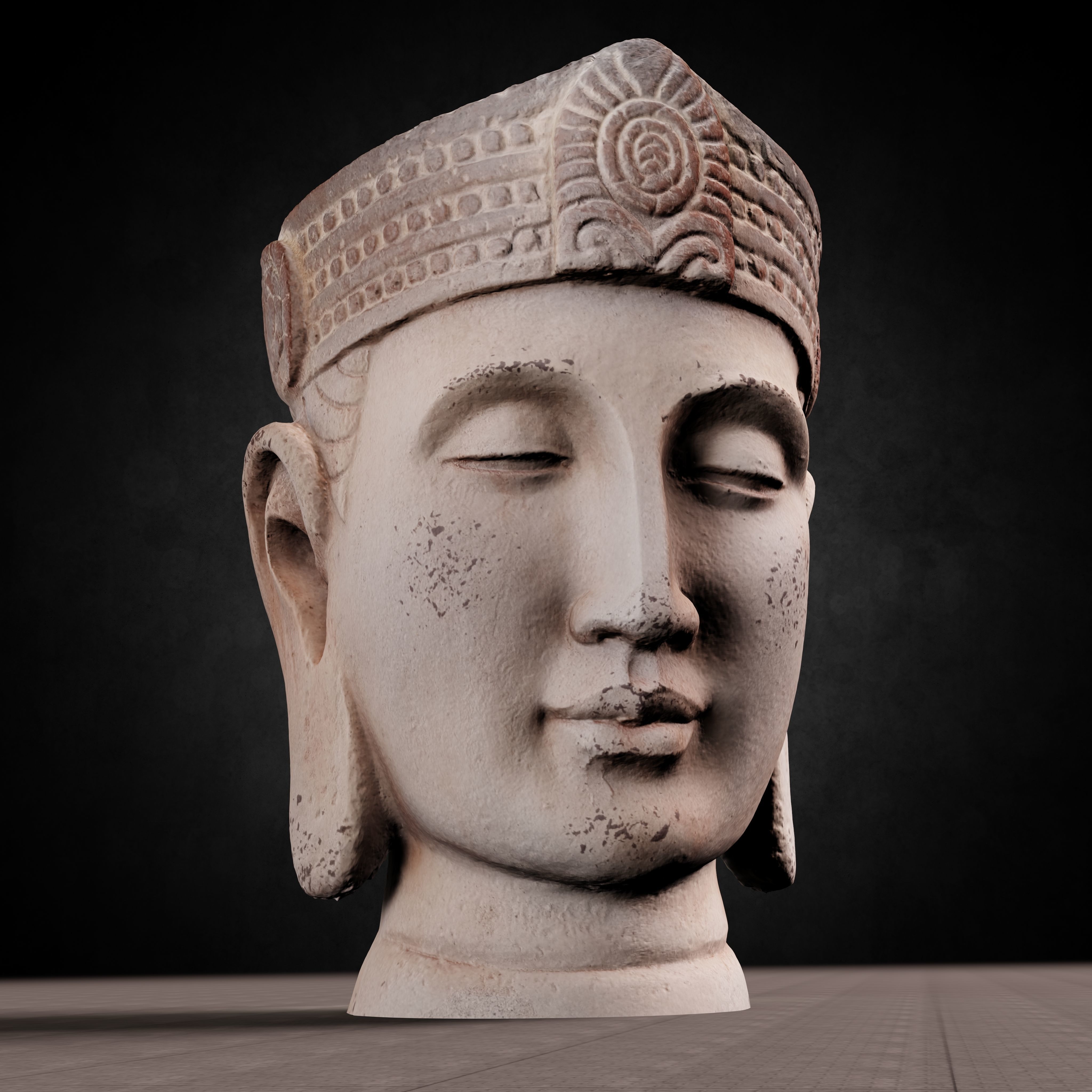 Buddha Photorealistic PBR Low-poly 3D model_8