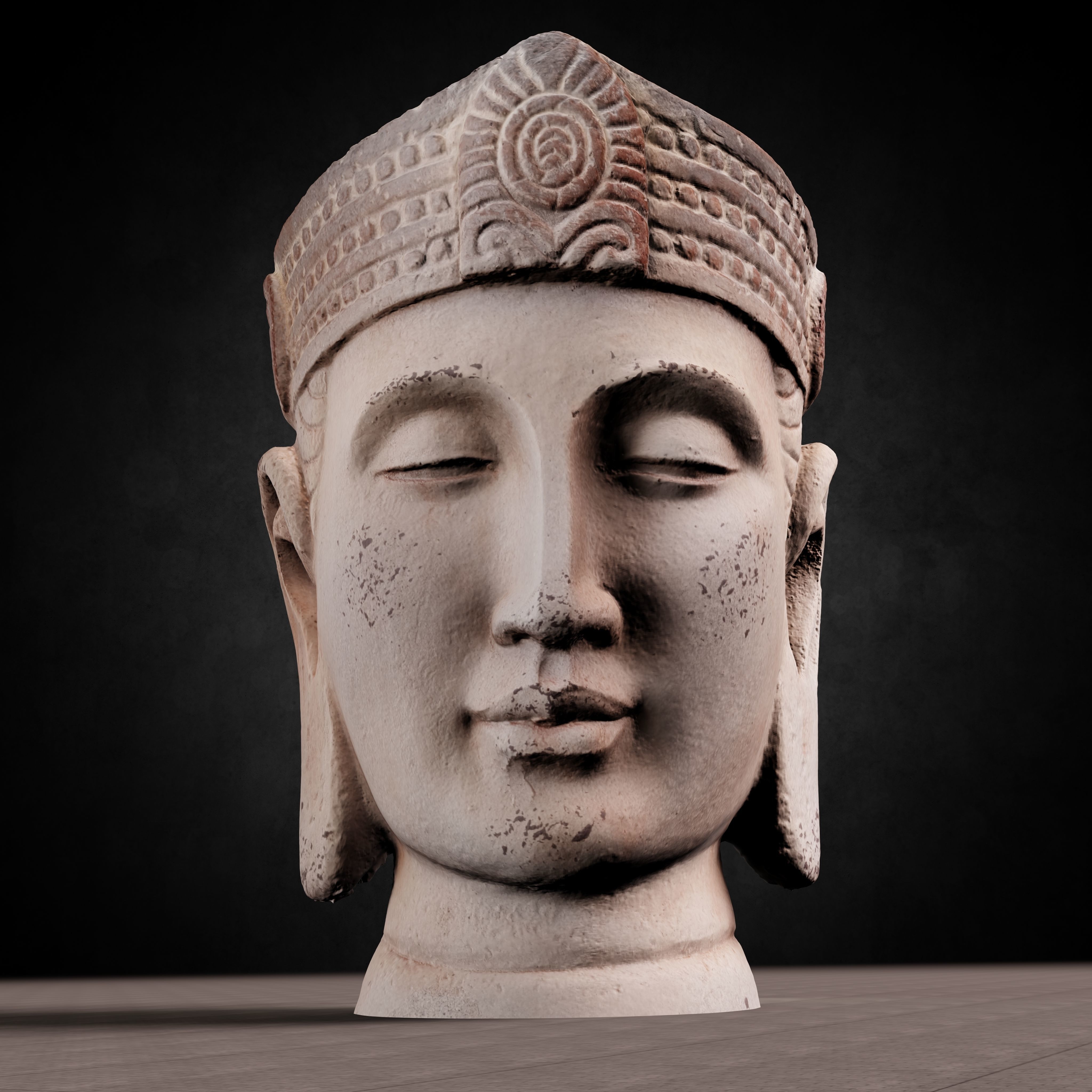 Buddha Photorealistic PBR Low-poly 3D model_13
