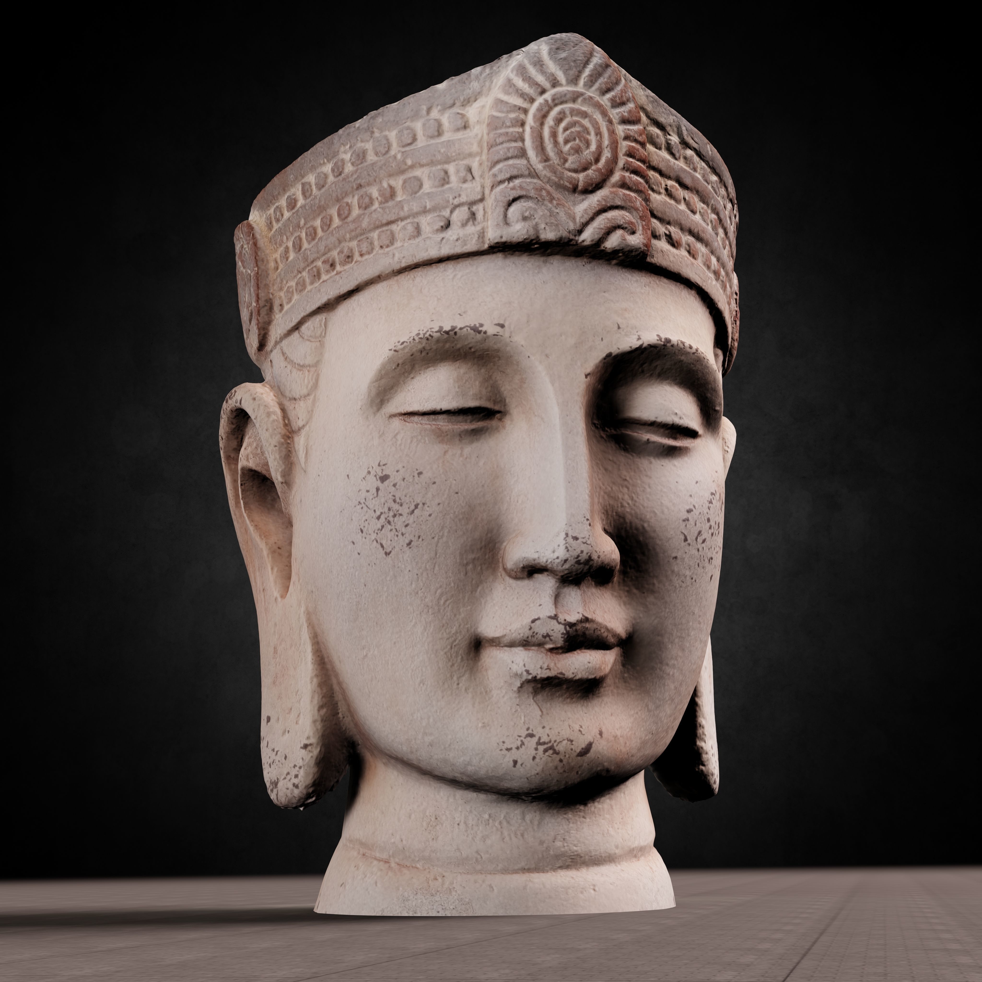 Buddha Photorealistic PBR Low-poly 3D model_9