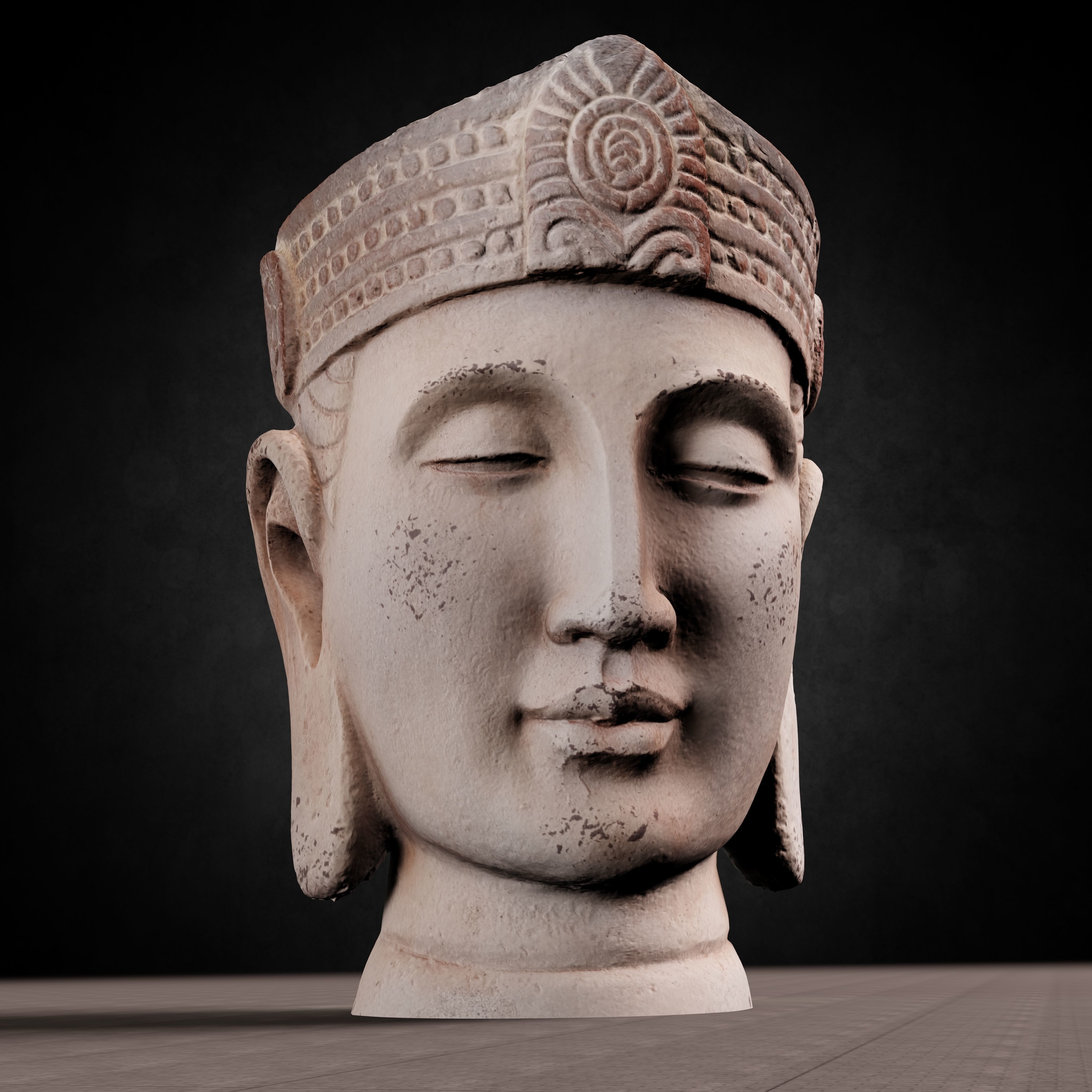 Buddha Photorealistic PBR Low-poly 3D model_10