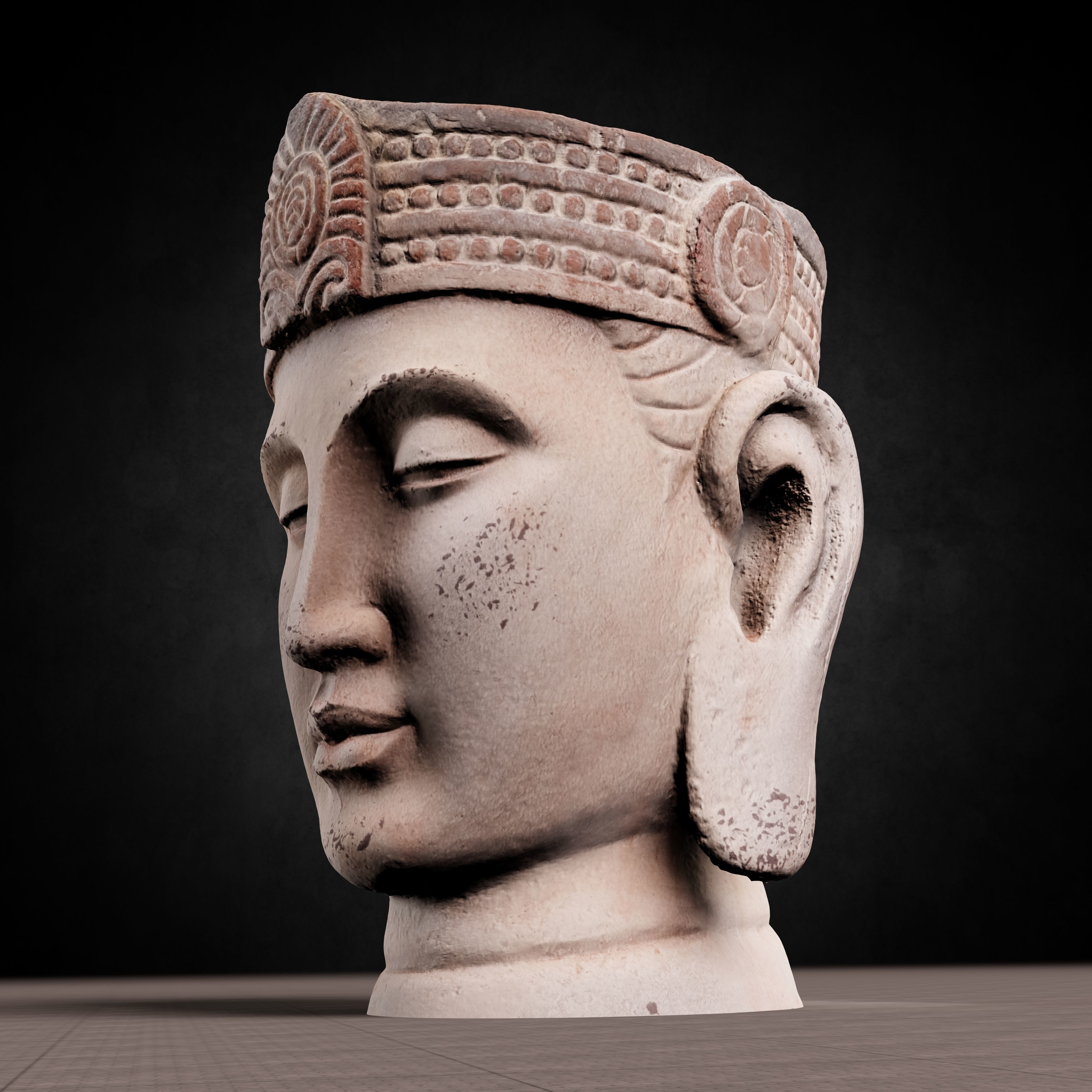 Buddha Photorealistic PBR Low-poly 3D model_21