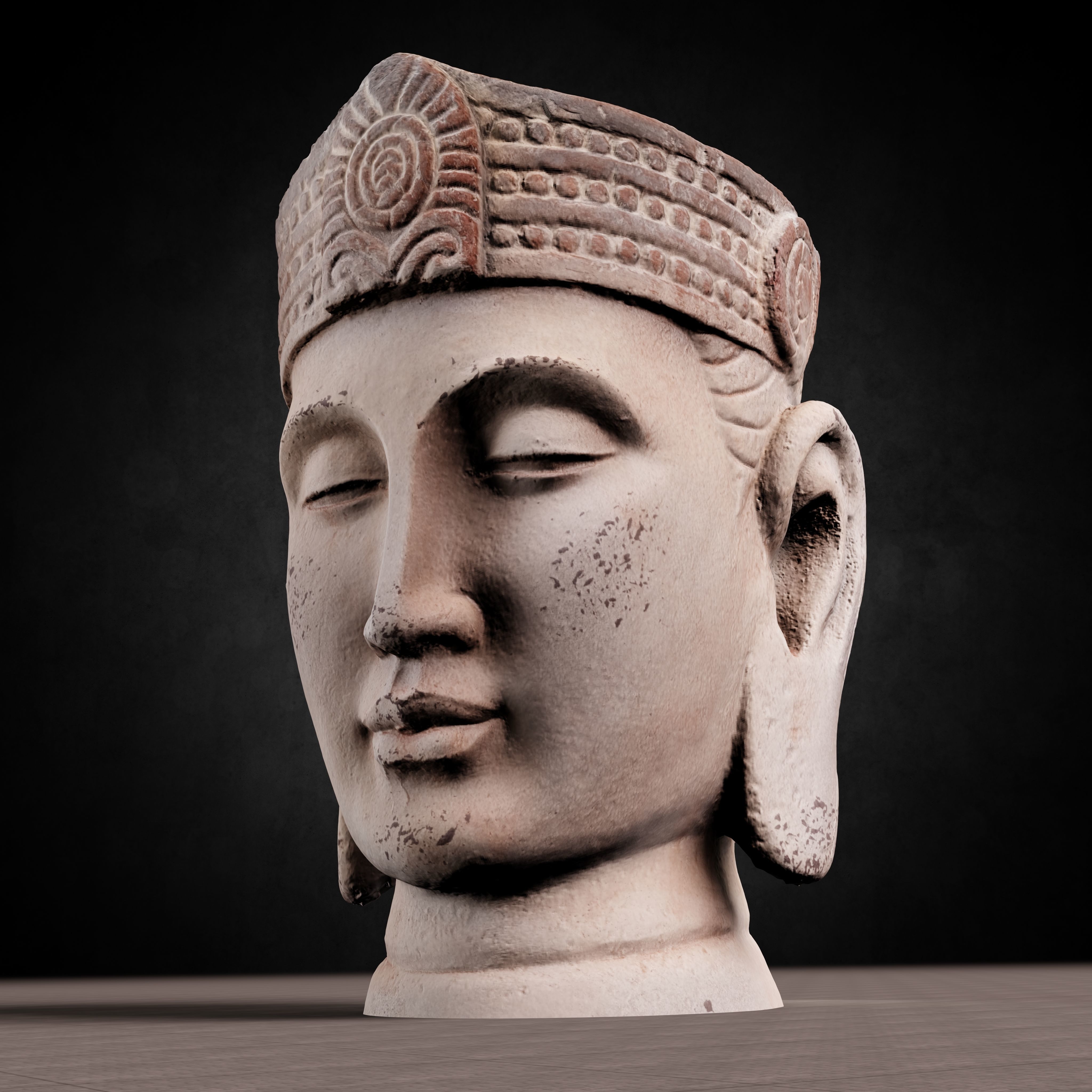 Buddha Photorealistic PBR Low-poly 3D model_18