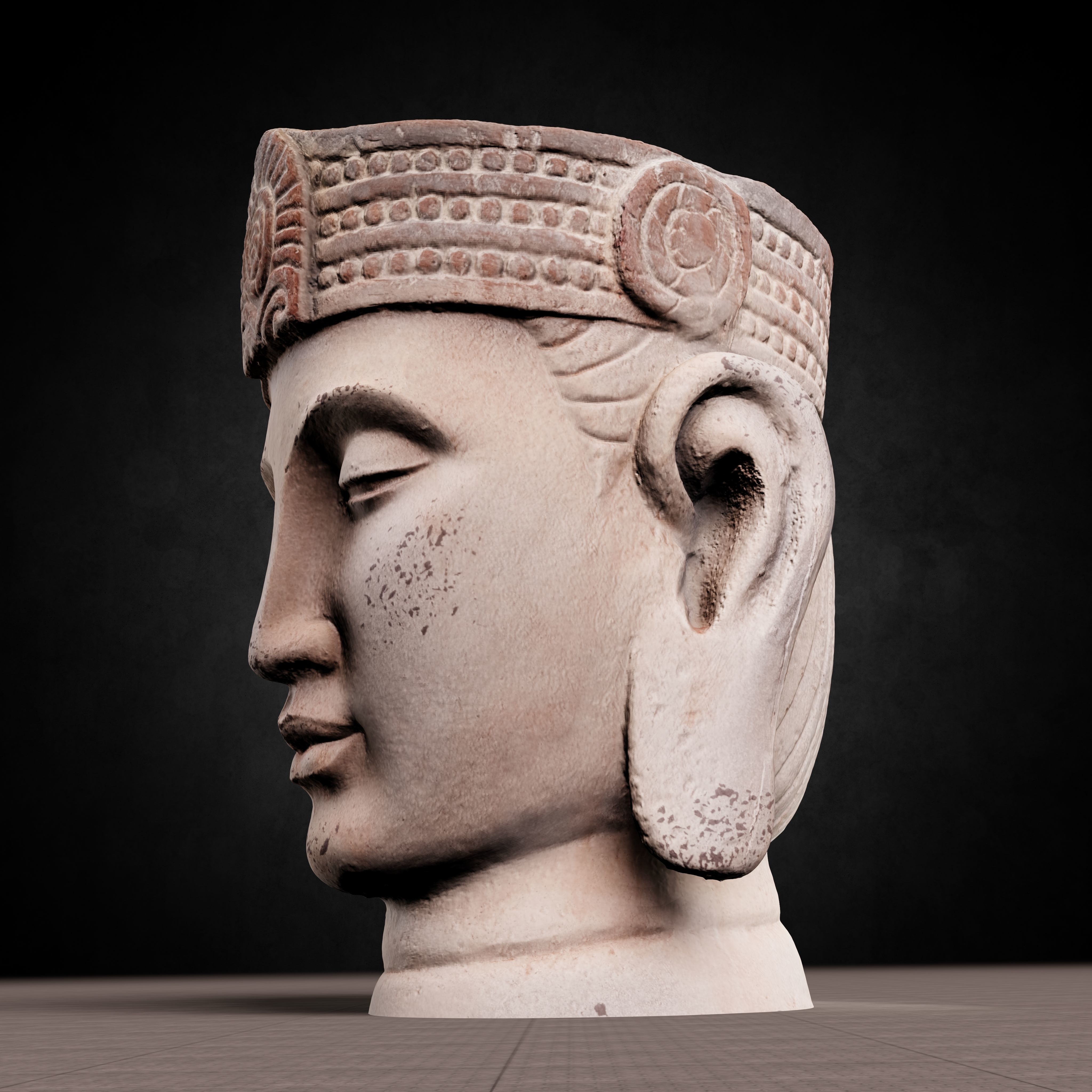 Buddha Photorealistic PBR Low-poly 3D model_23