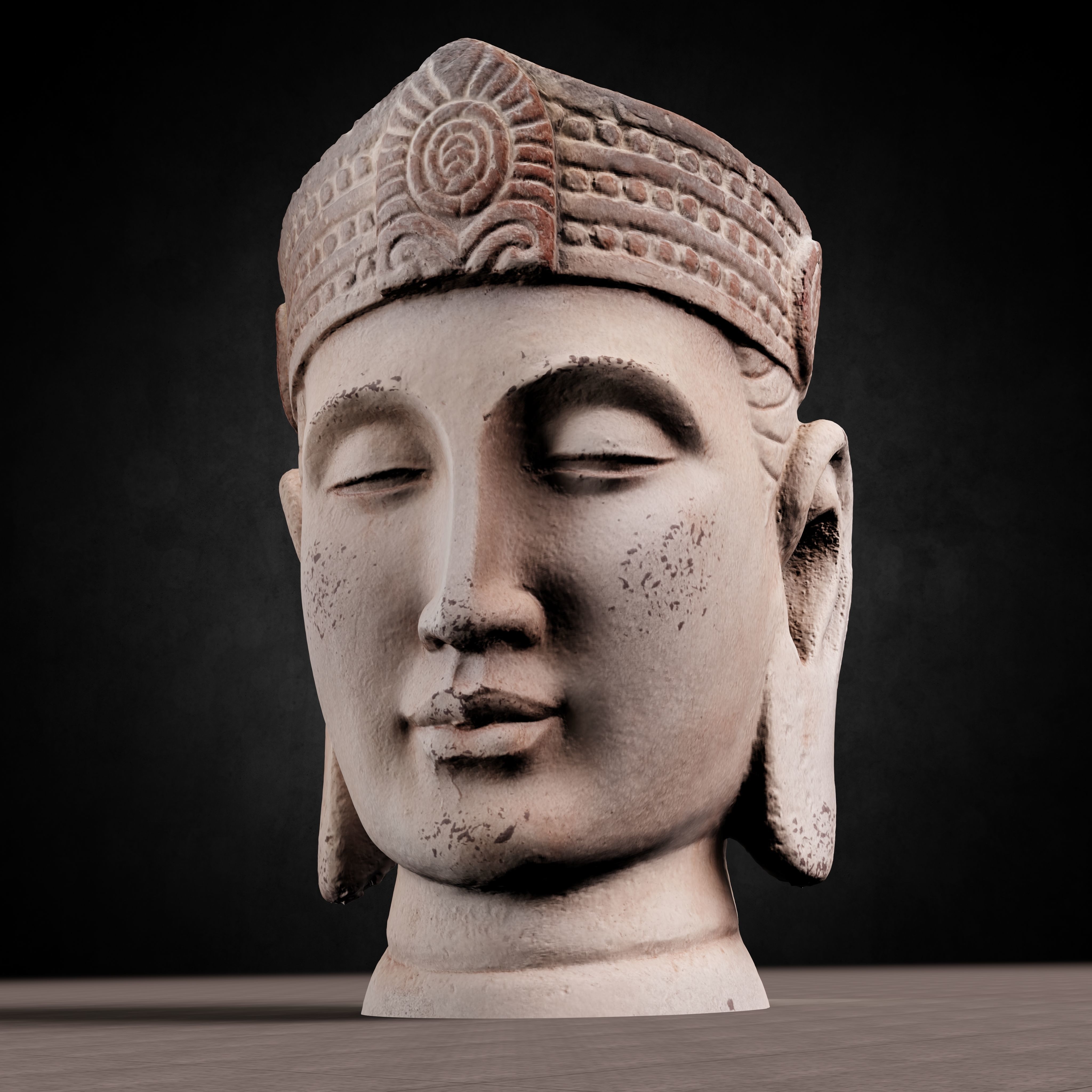 Buddha Photorealistic PBR Low-poly 3D model_16