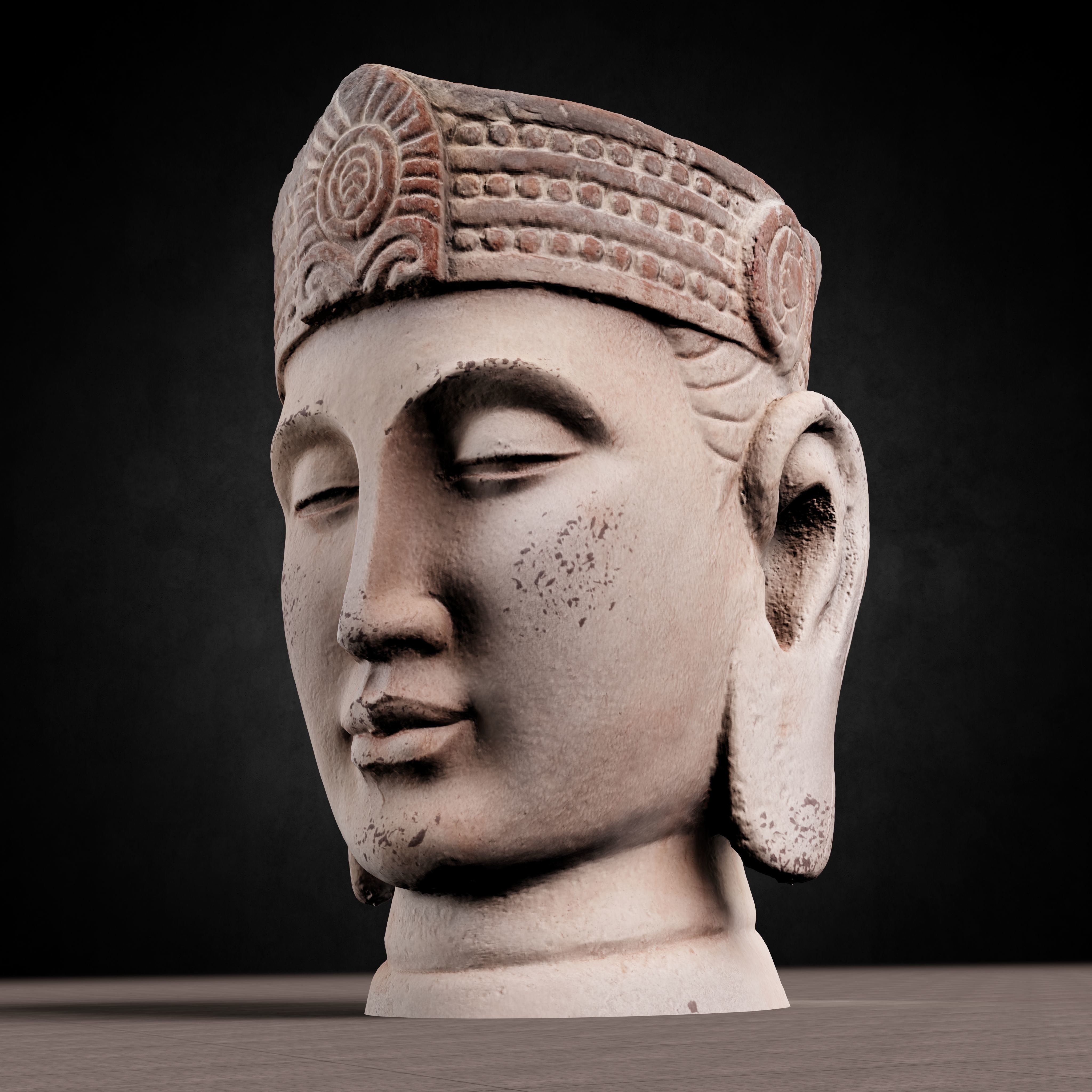 Buddha Photorealistic PBR Low-poly 3D model_19