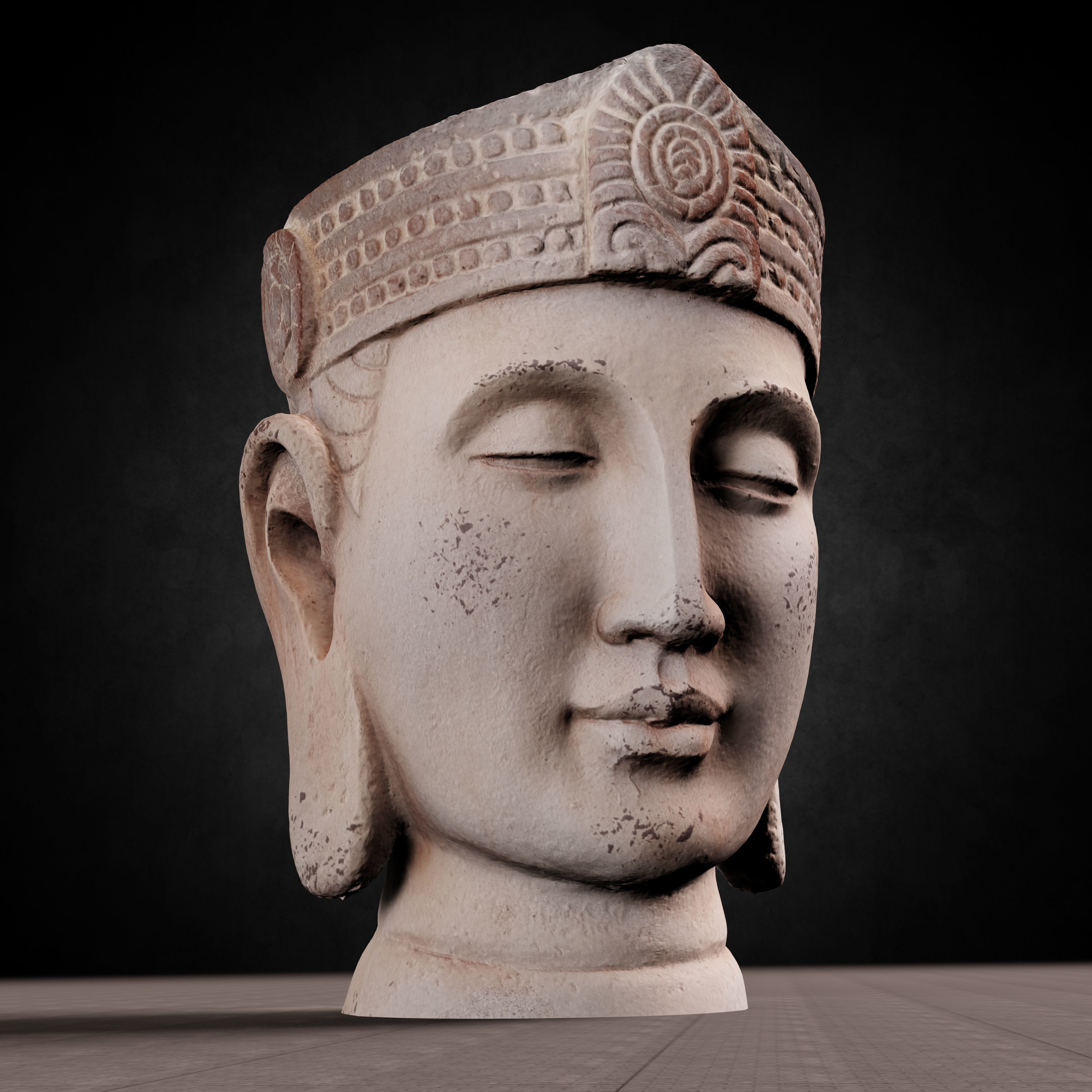 Buddha Photorealistic PBR Low-poly 3D model_61