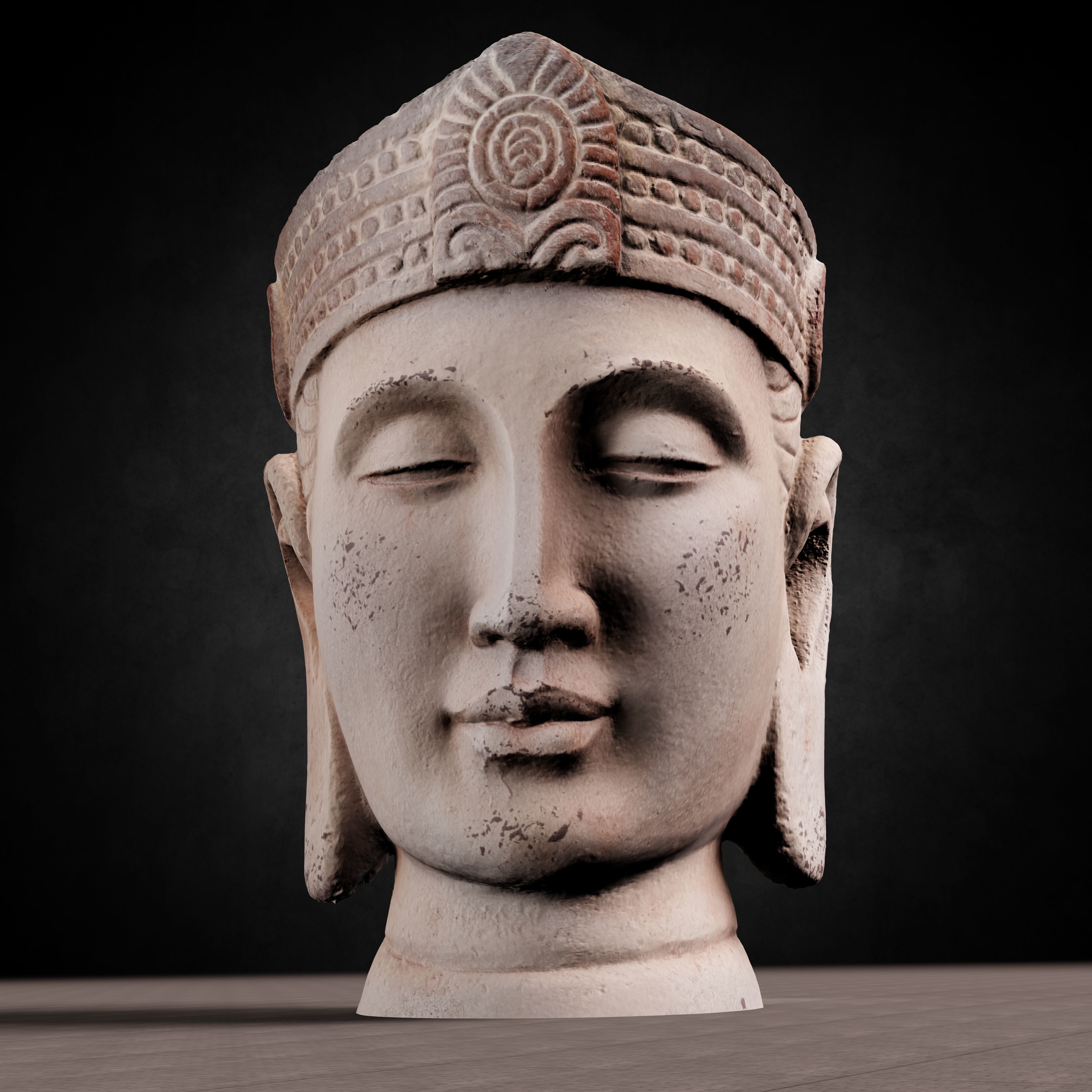 Buddha Photorealistic PBR Low-poly 3D model_14