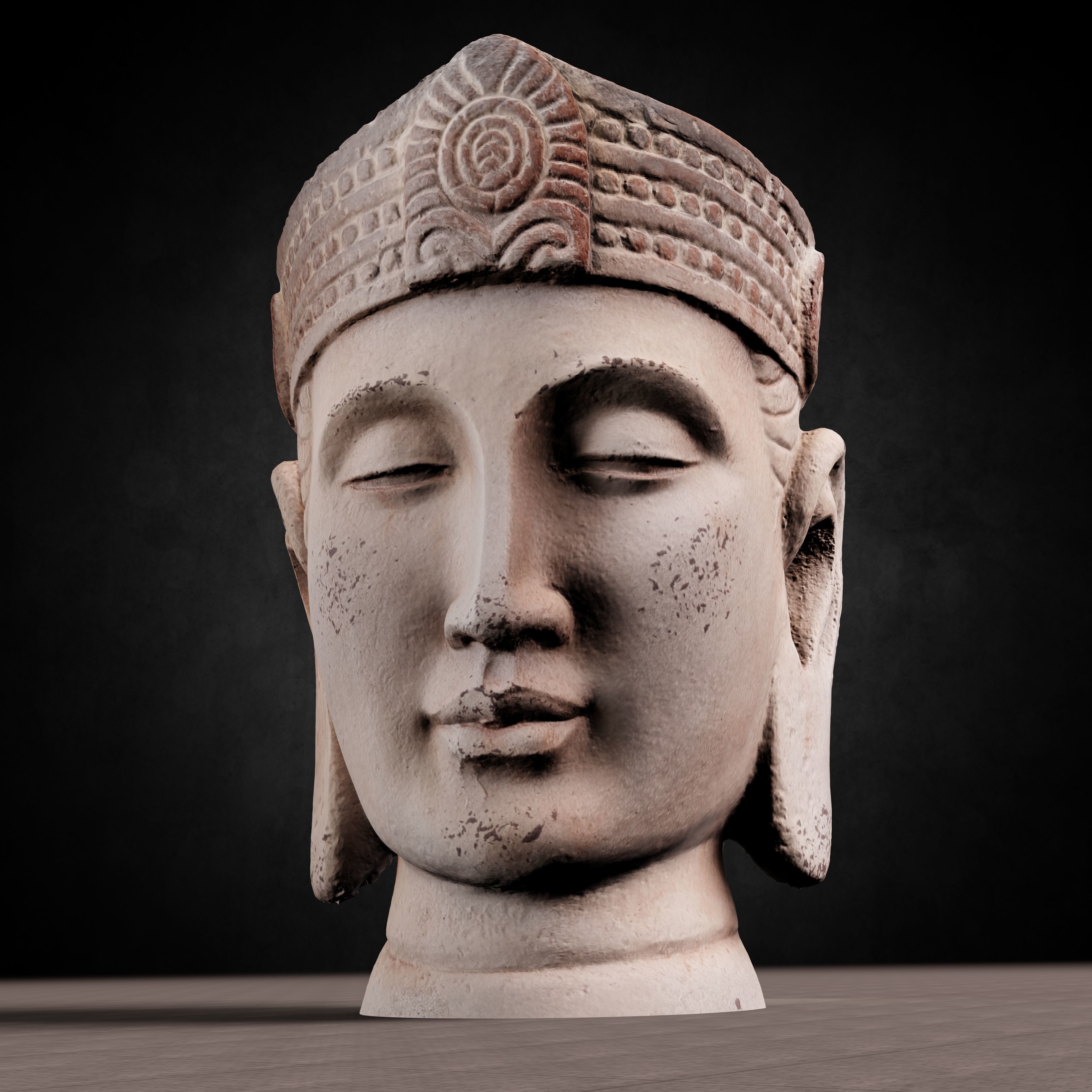 Buddha Photorealistic PBR Low-poly 3D model_15