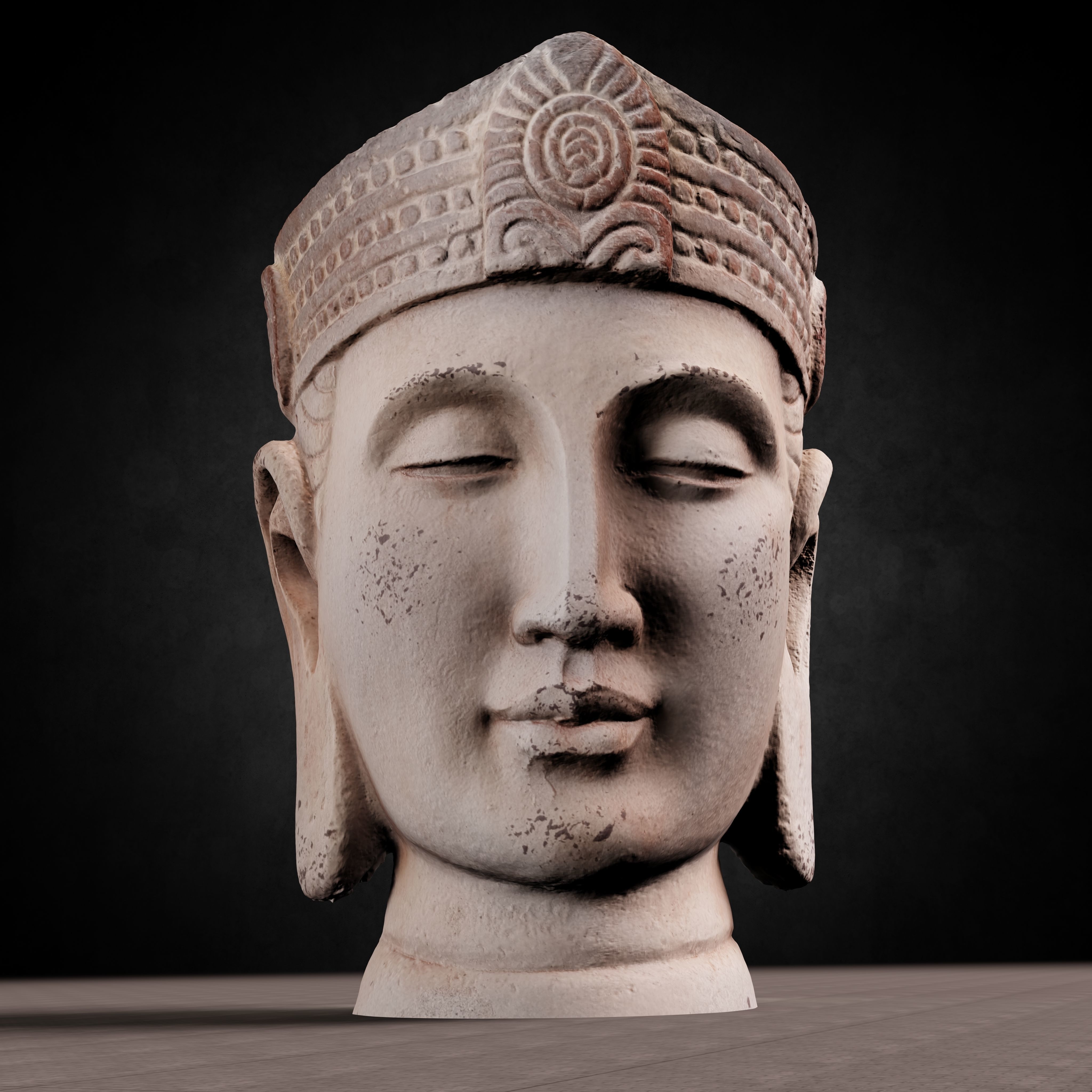 Buddha Photorealistic PBR Low-poly 3D model_12