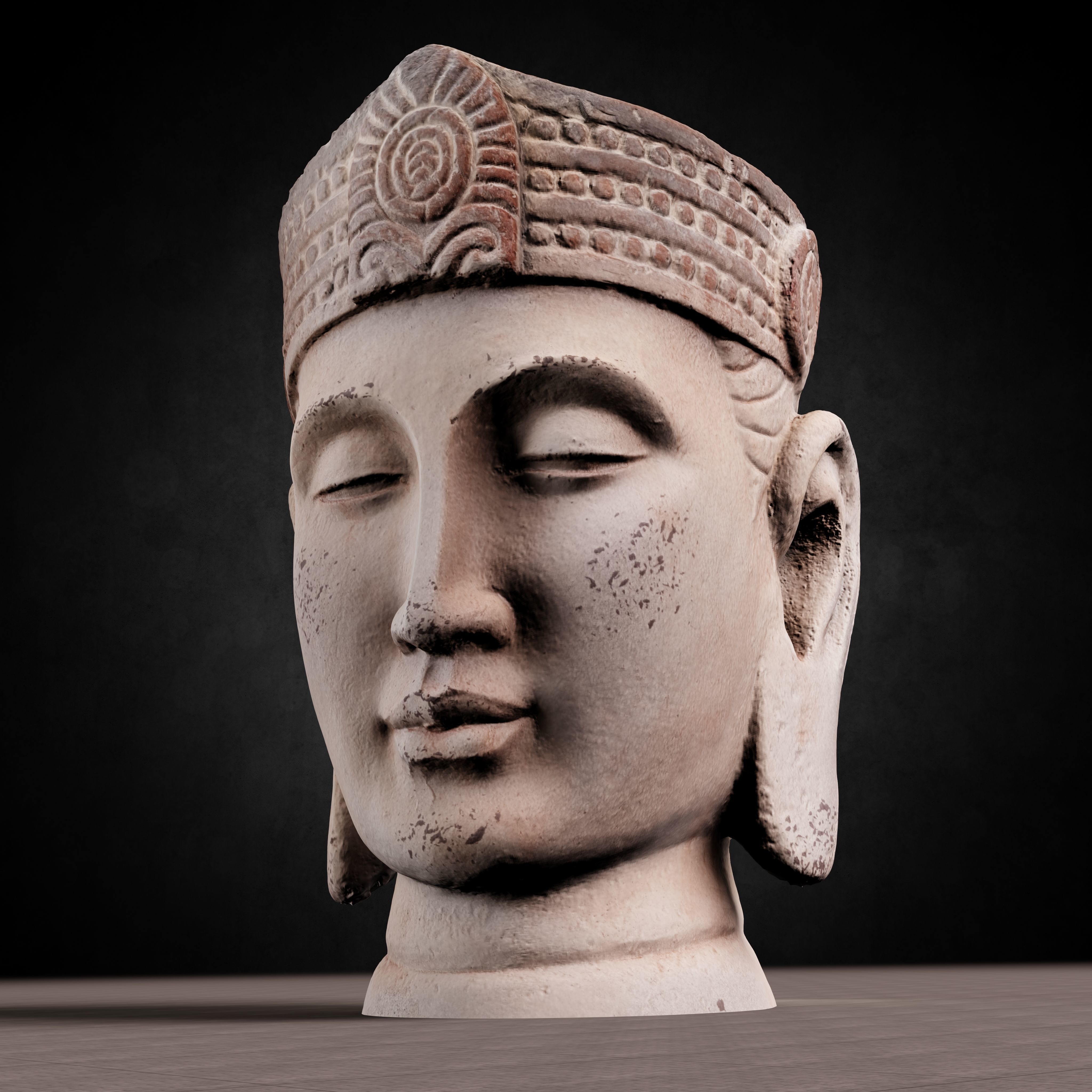 Buddha Photorealistic PBR Low-poly 3D model_17
