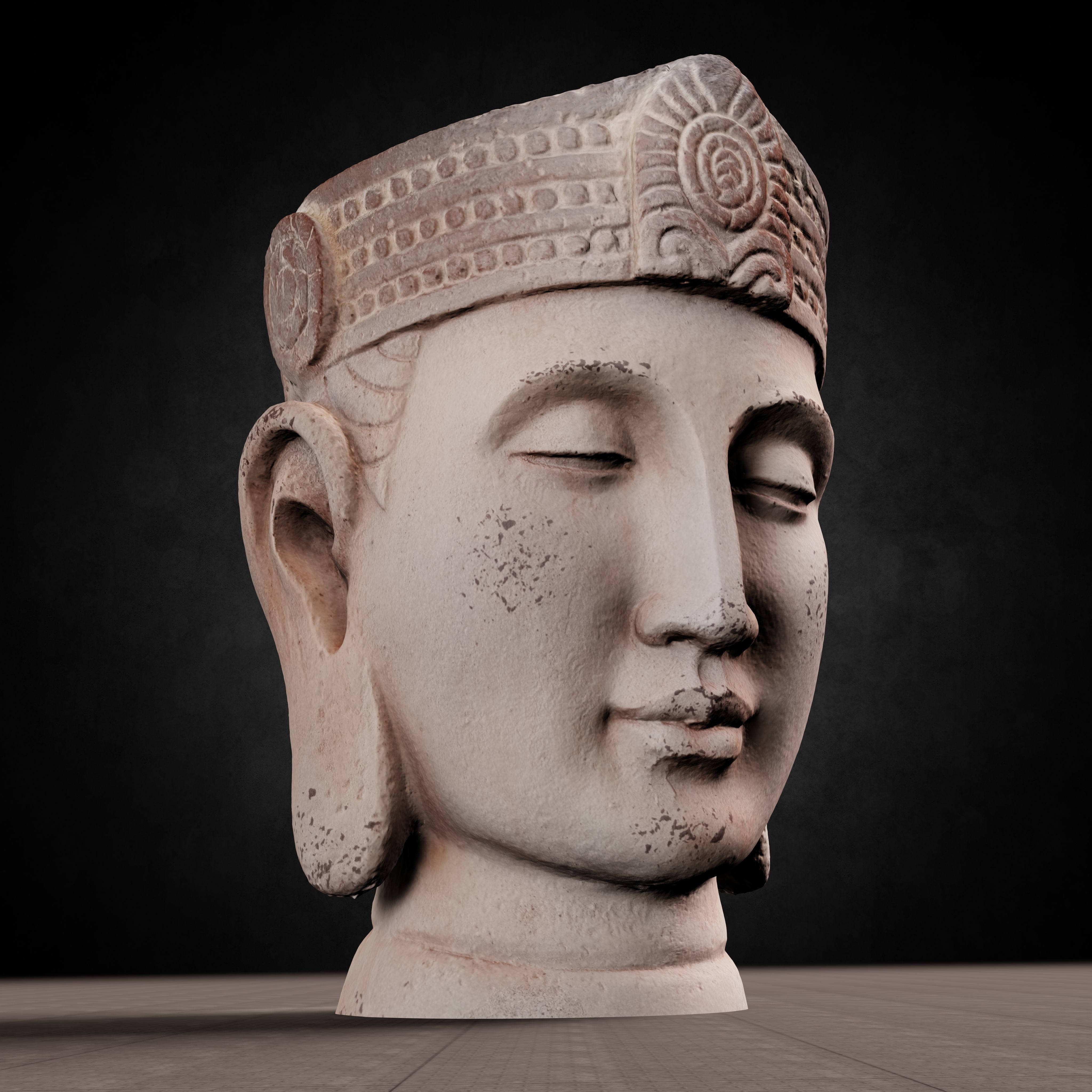 Buddha Photorealistic PBR Low-poly 3D model_58