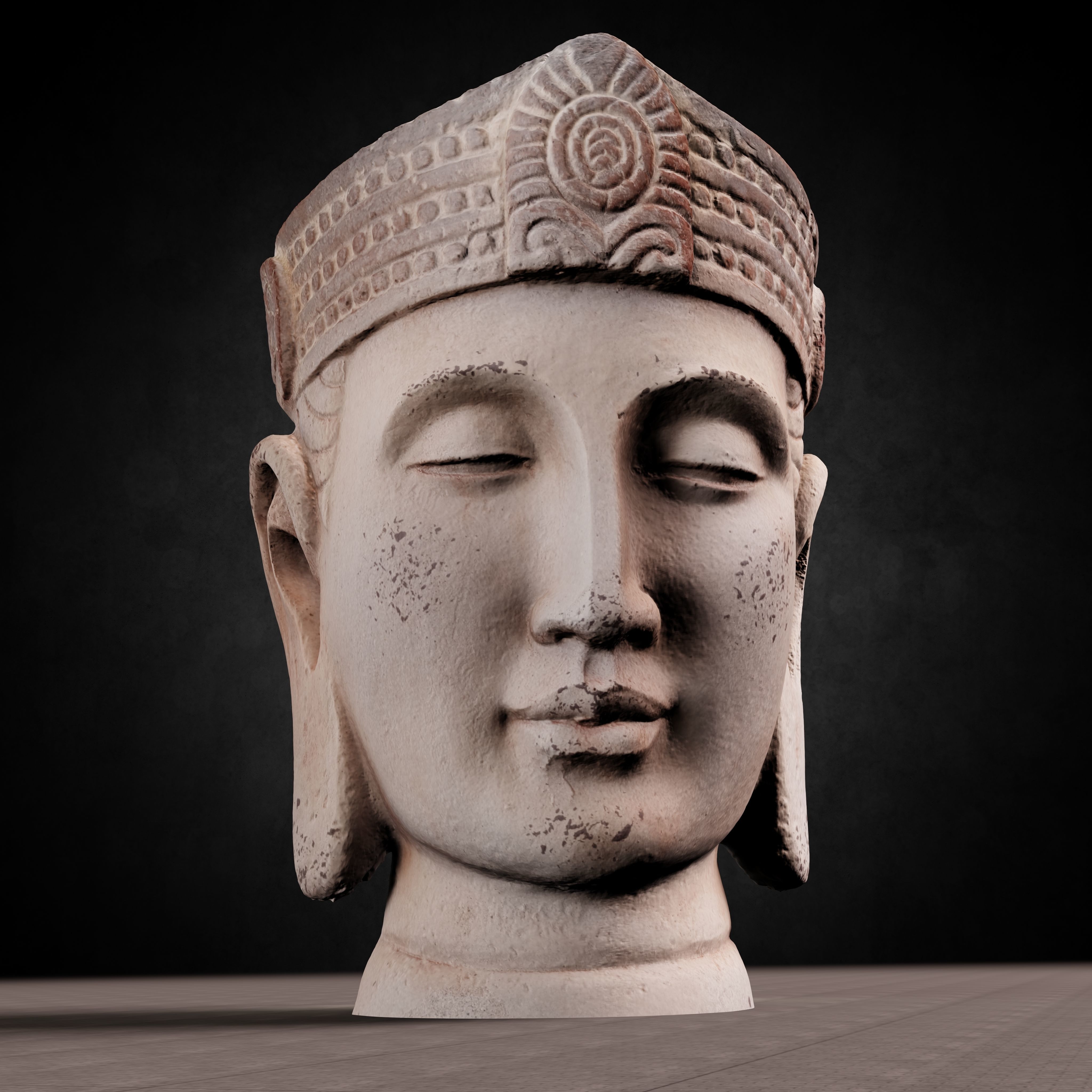 Buddha Photorealistic PBR Low-poly 3D model_11
