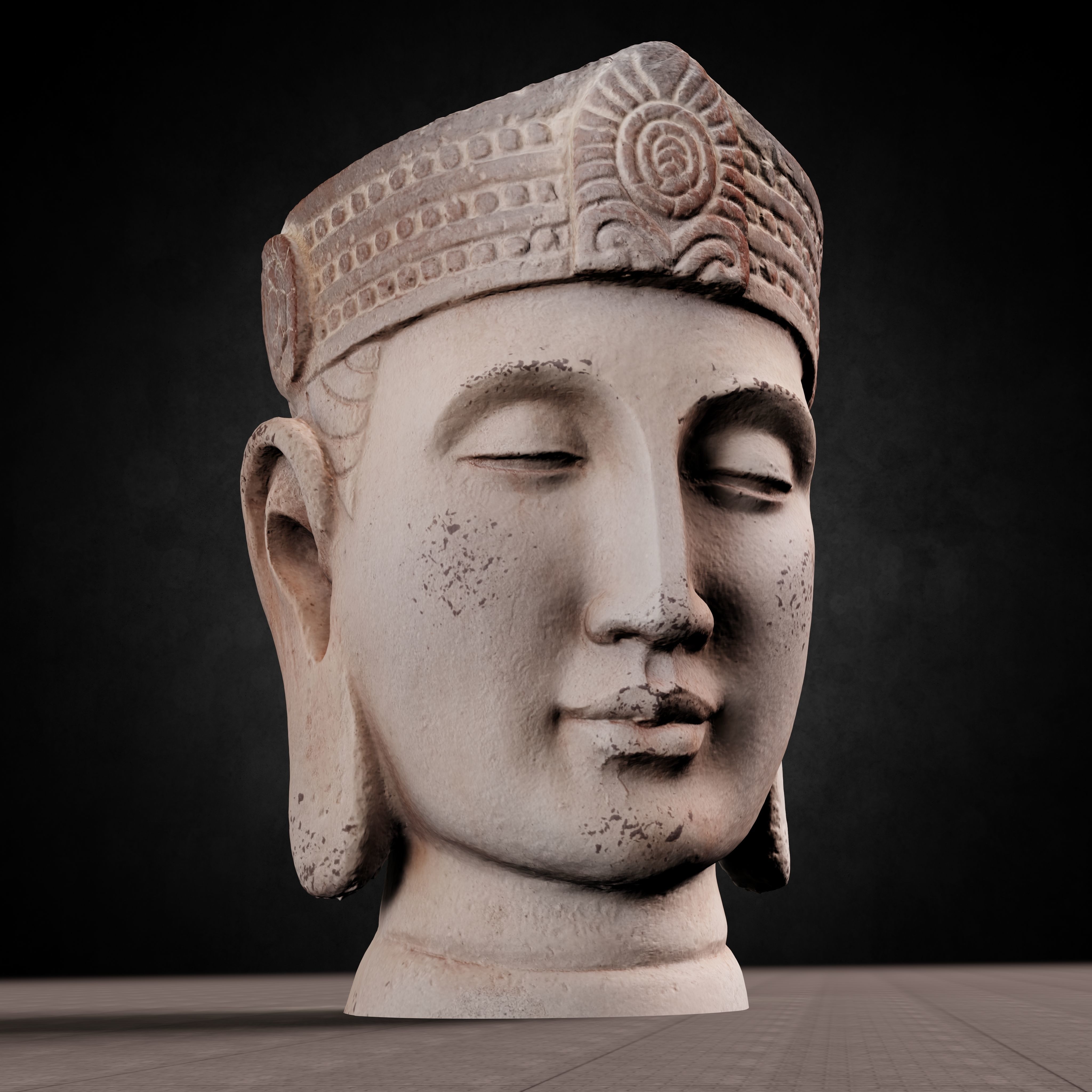 Buddha Photorealistic PBR Low-poly 3D model_63