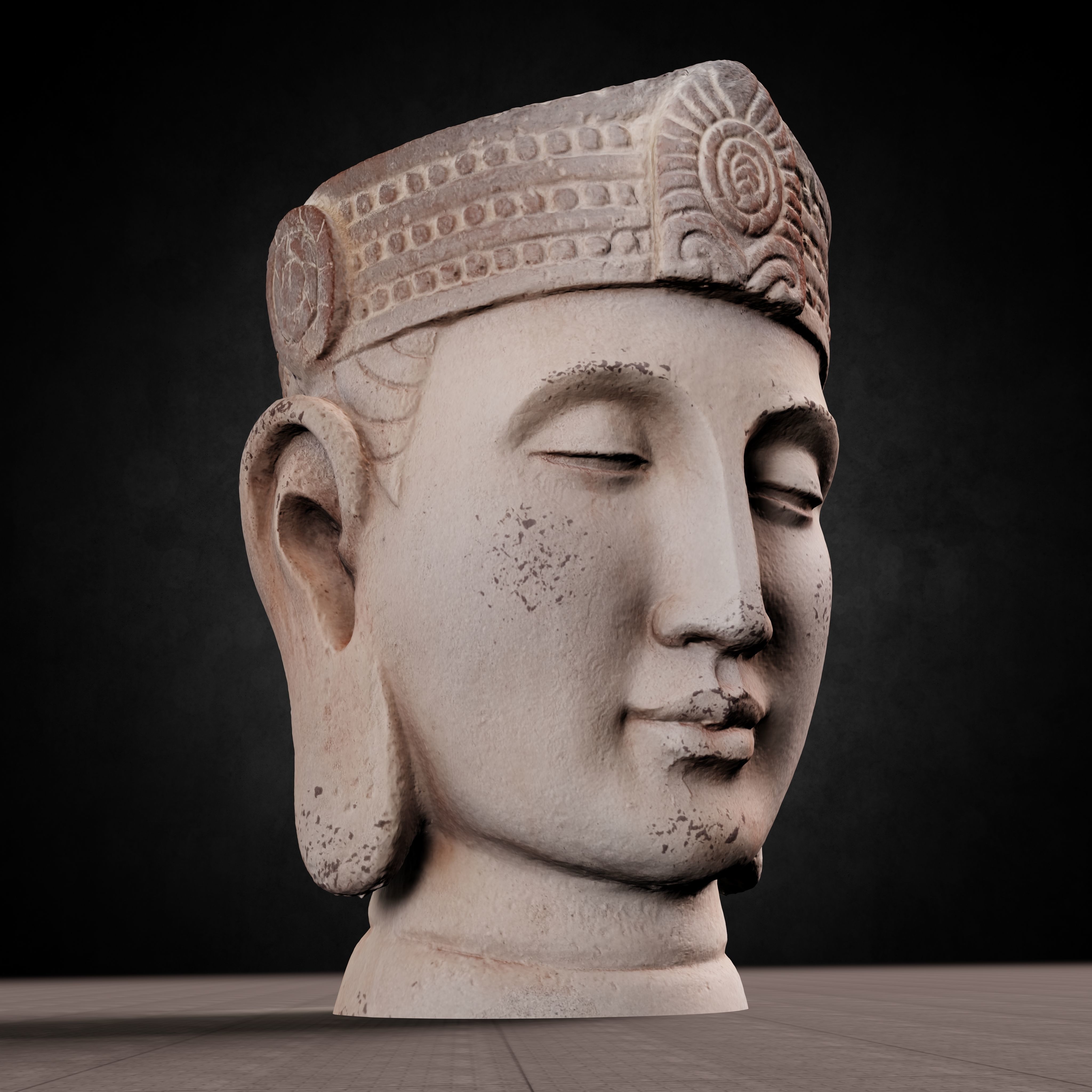 Buddha Photorealistic PBR Low-poly 3D model_57