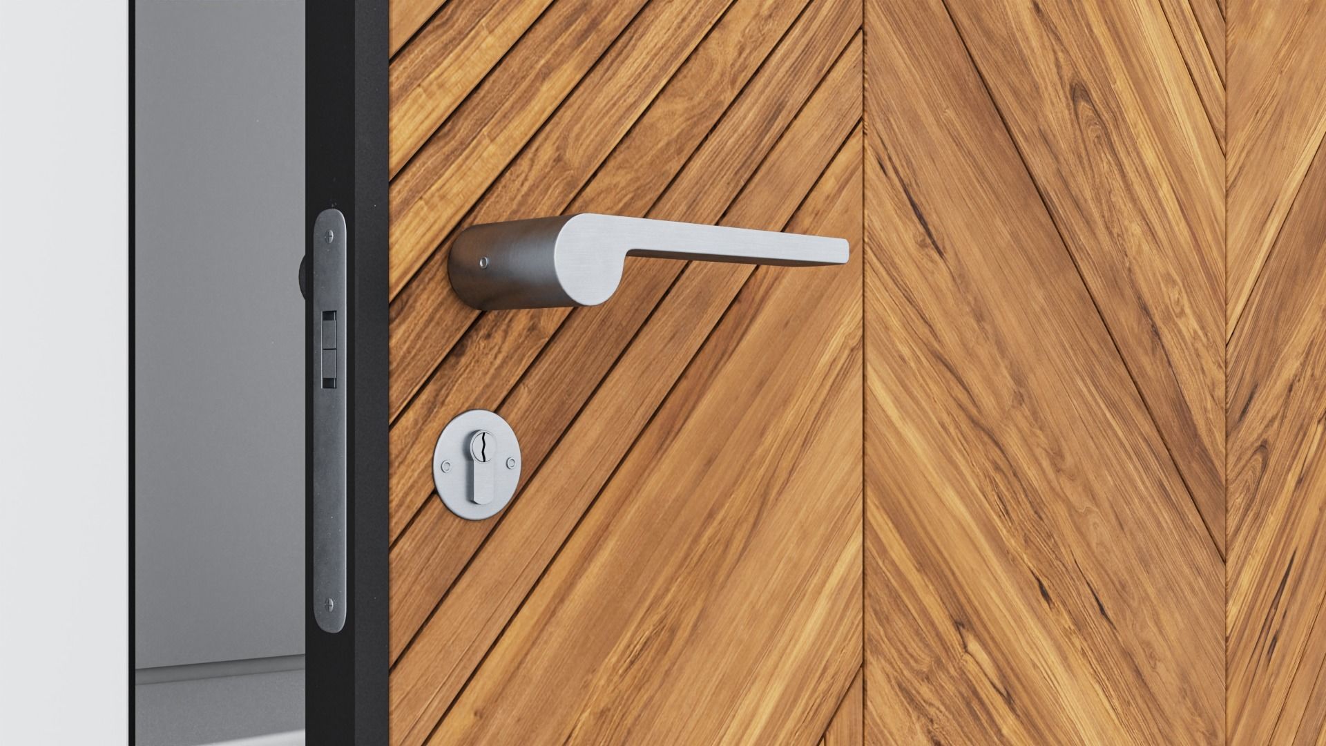 Aluminium door 261 3D model_4