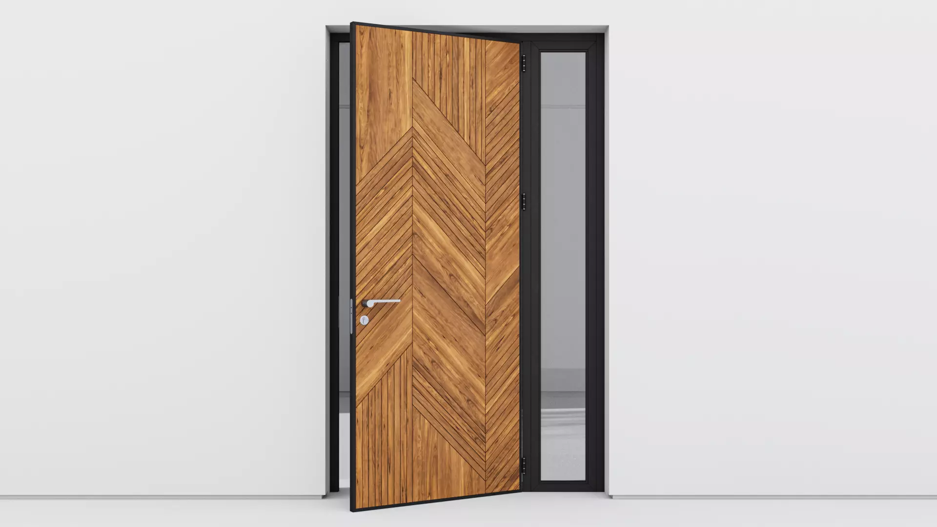Aluminium door 261 3D model_0