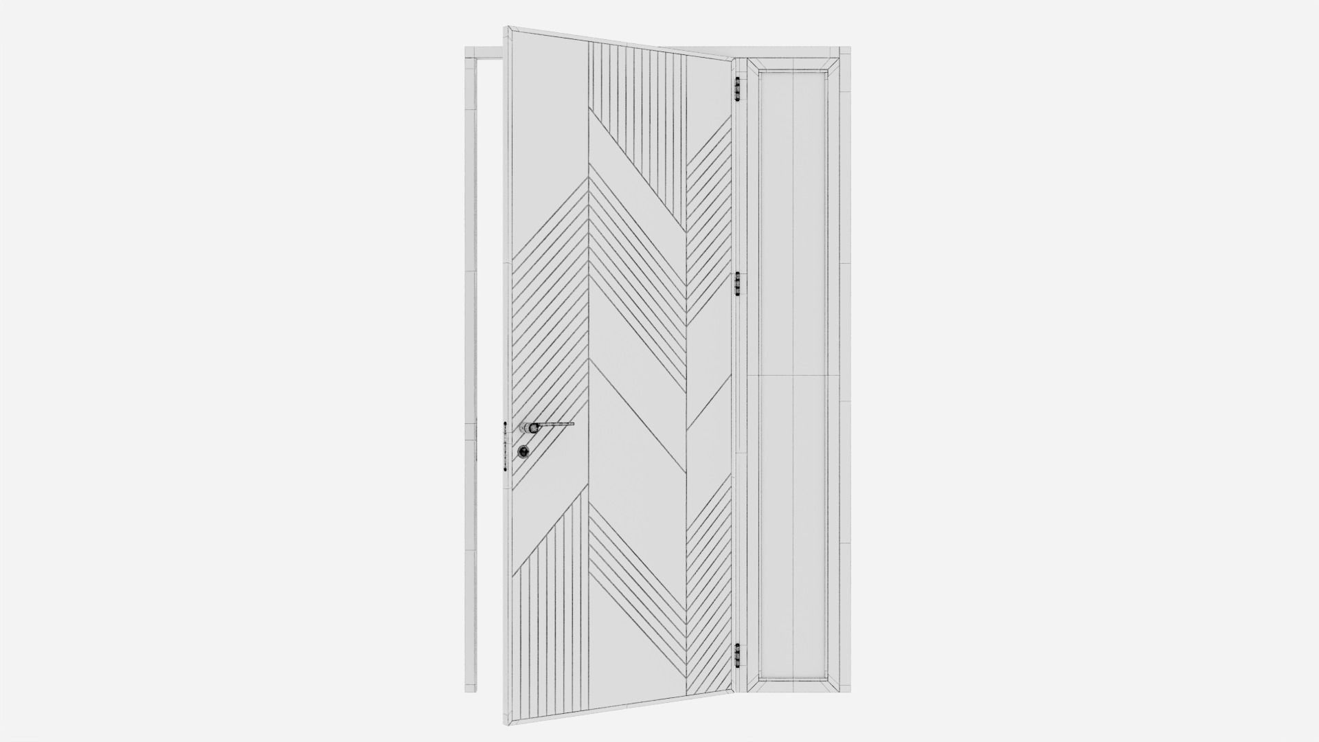 Aluminium door 261 3D model_6