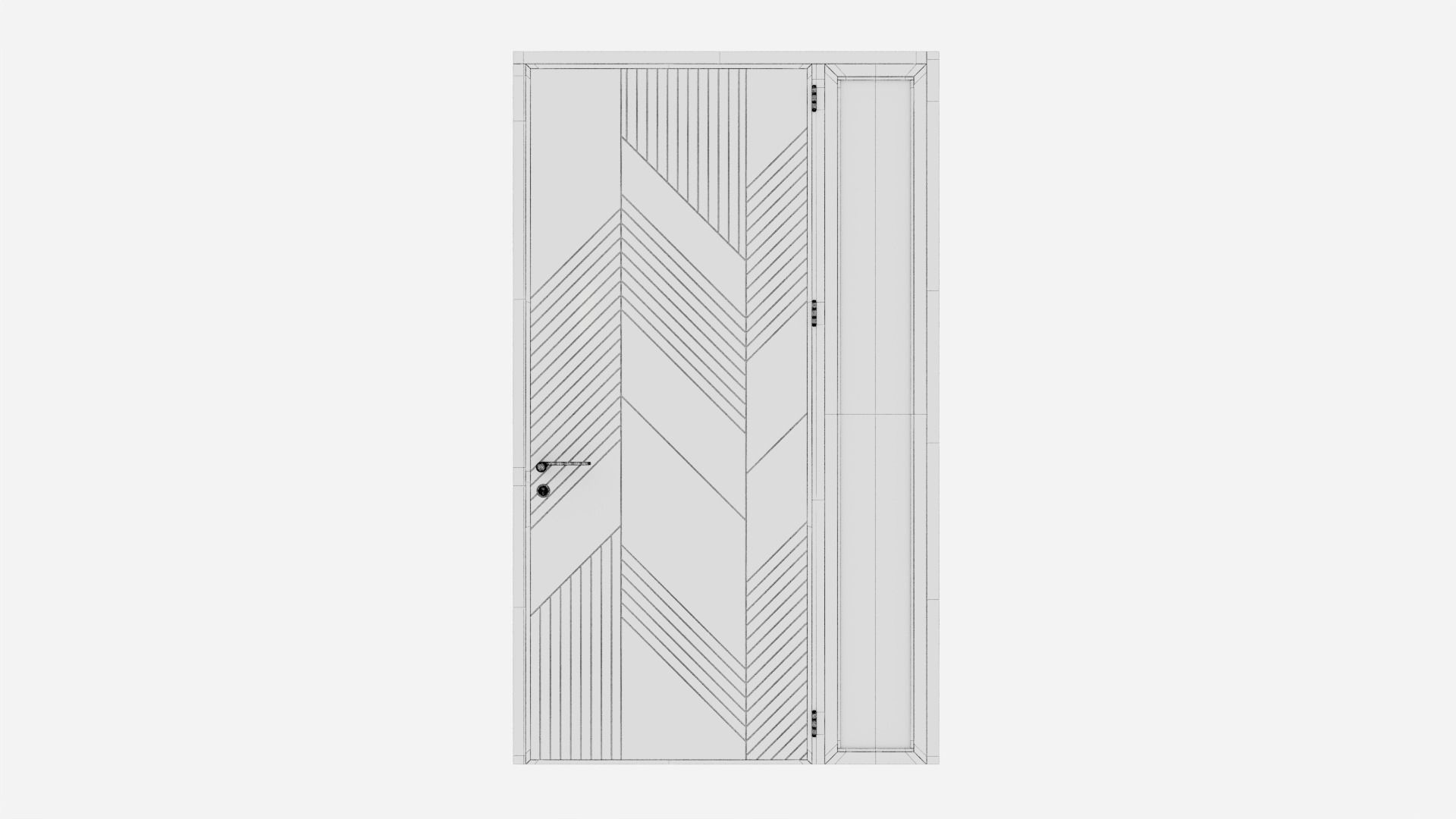 Aluminium door 261 3D model_5