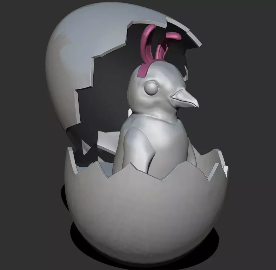 Easter Penguin chick 3D print model