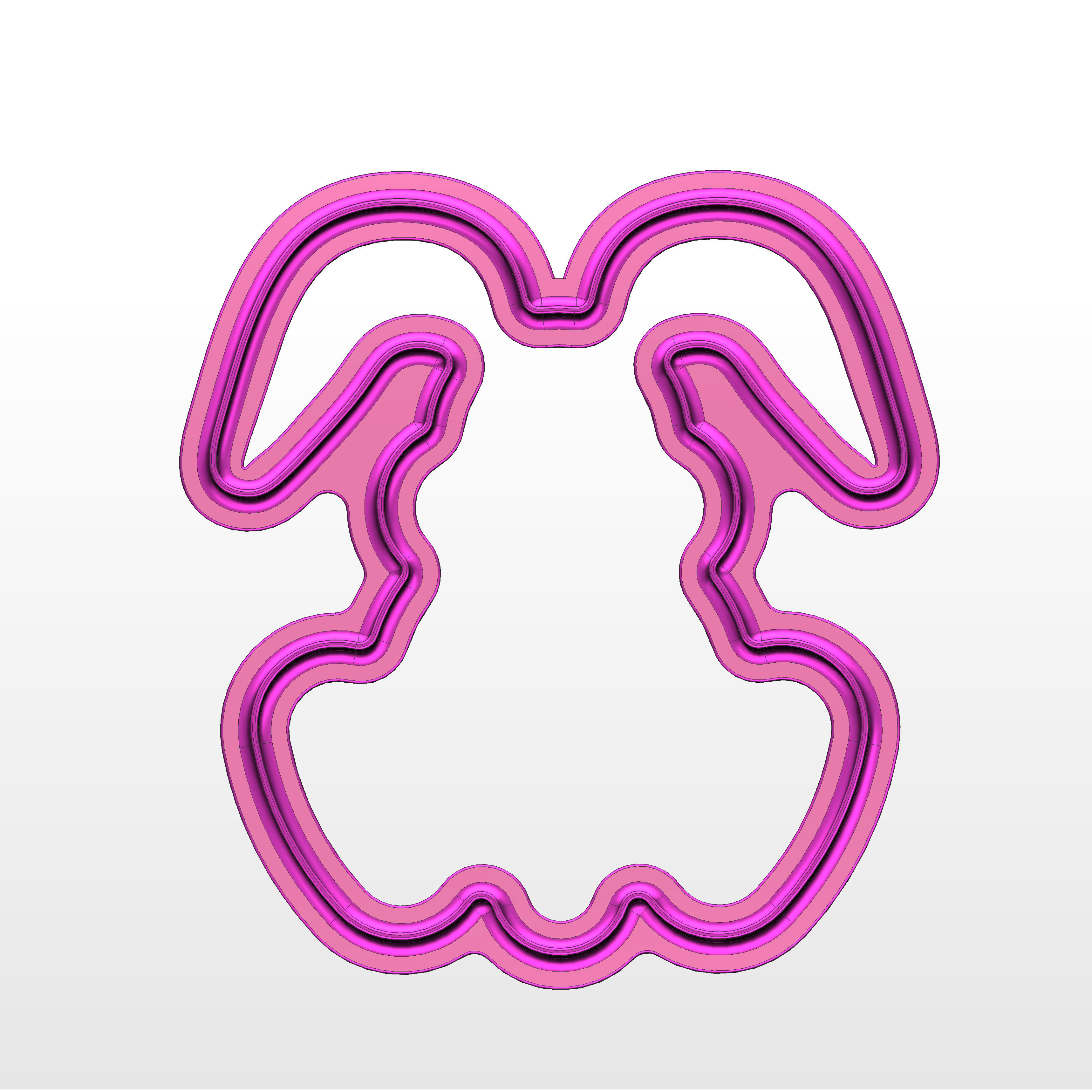 3D model Easter bunny cookie cutter 3D print model_1