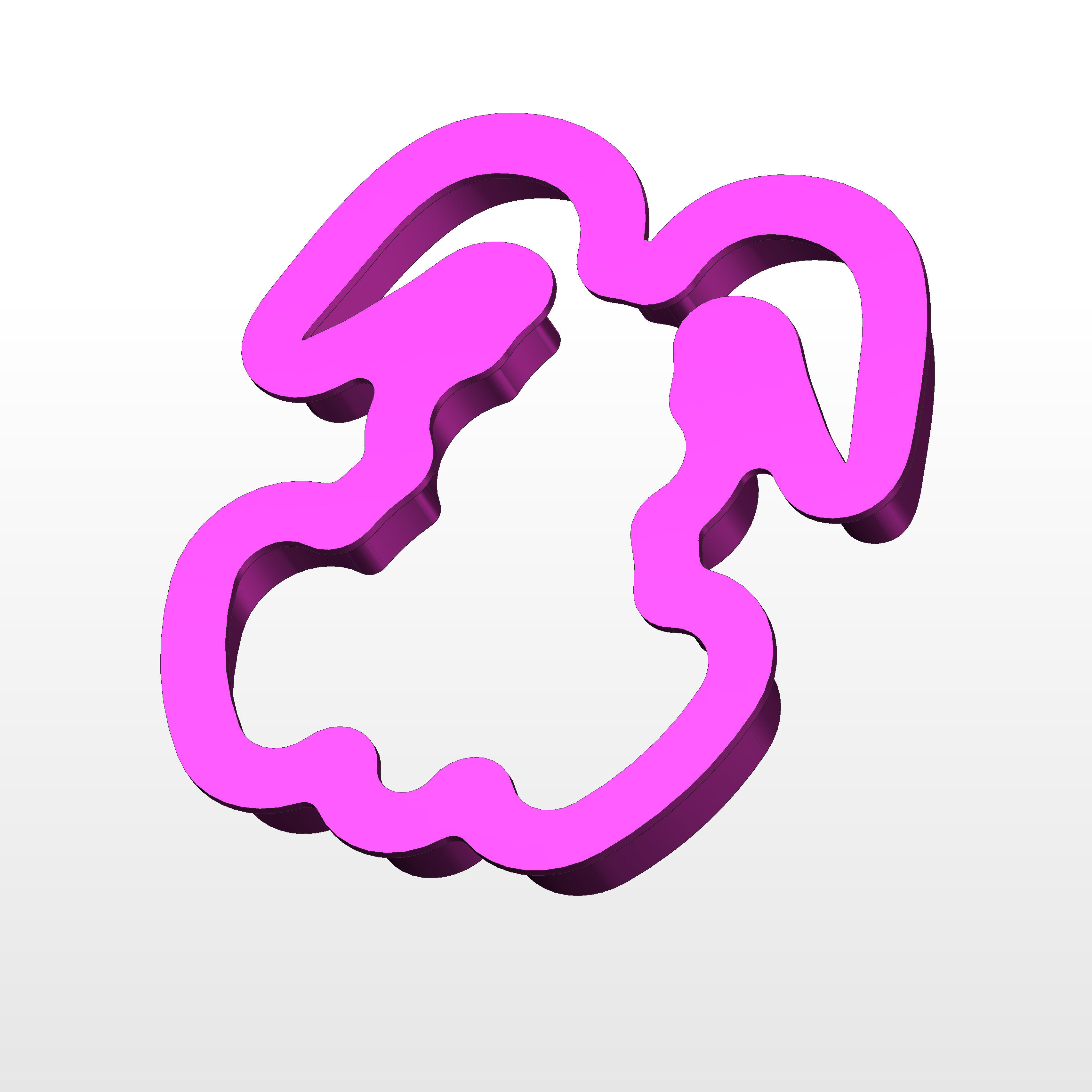 3D model Easter bunny cookie cutter 3D print model_9