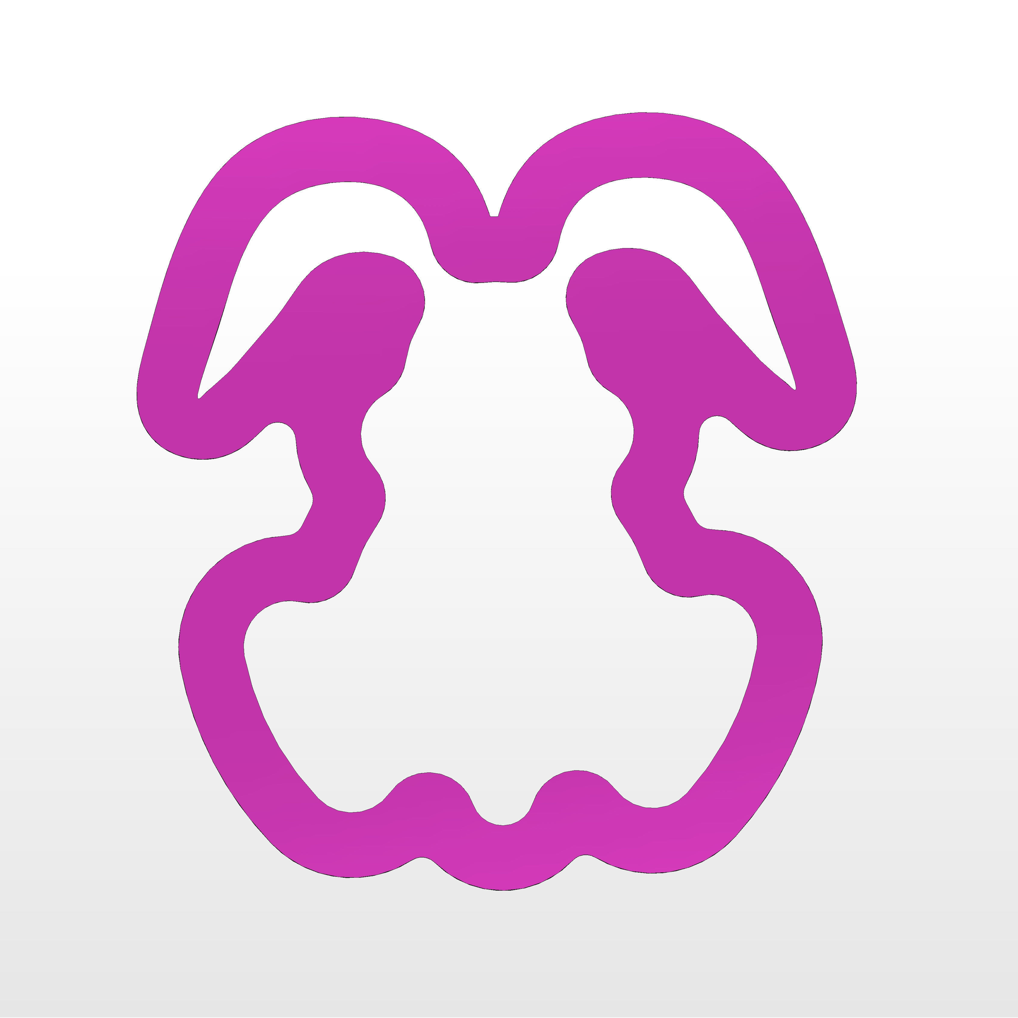 3D model Easter bunny cookie cutter 3D print model_7