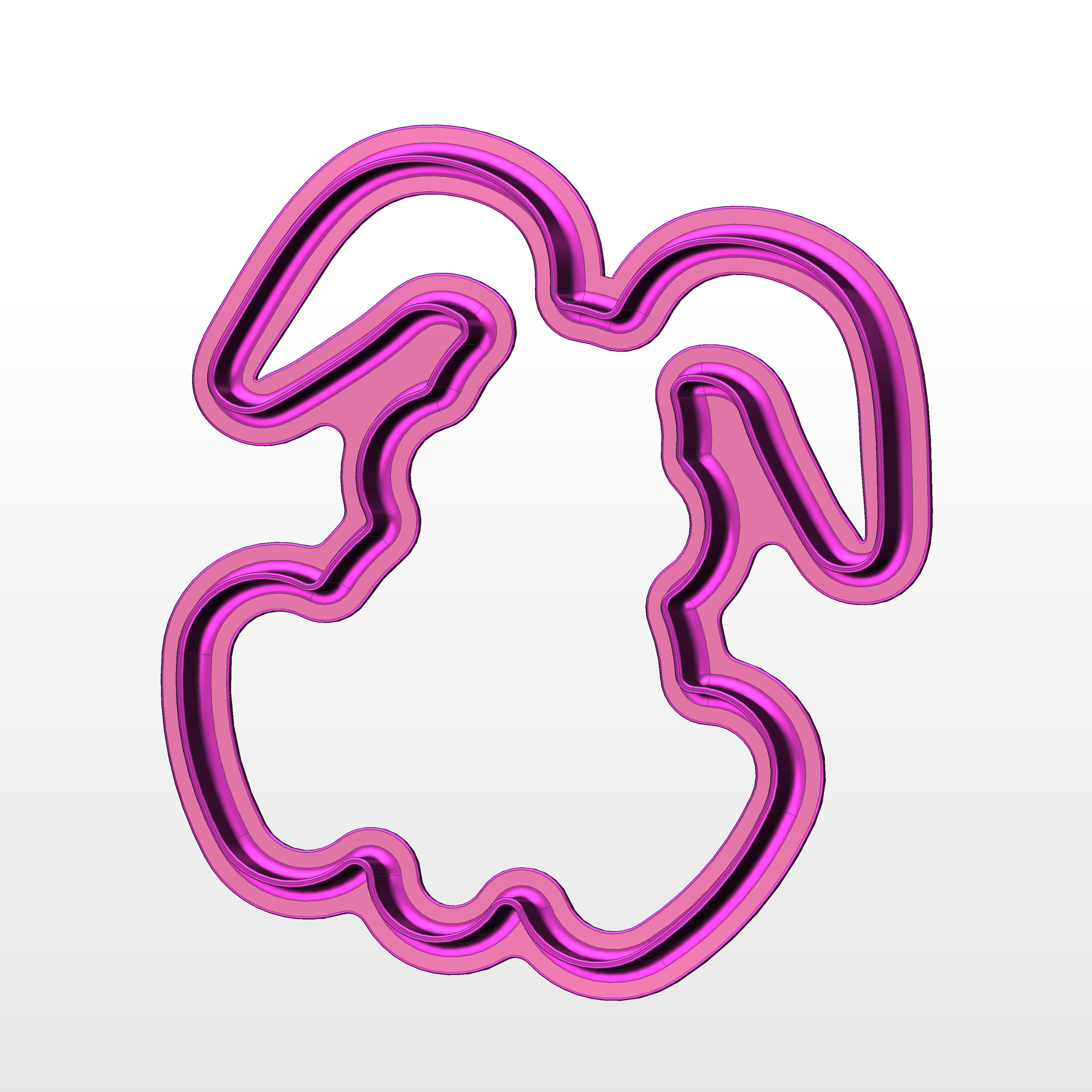 3D model Easter bunny cookie cutter 3D print model_12
